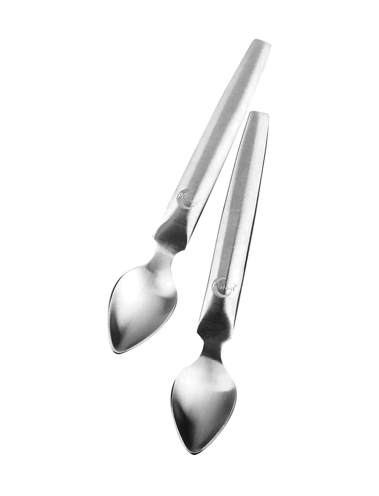 Plate it Quenelle Spoons S SET 2 Plate-It - 4 for 3 - STEEL MATTE / silver