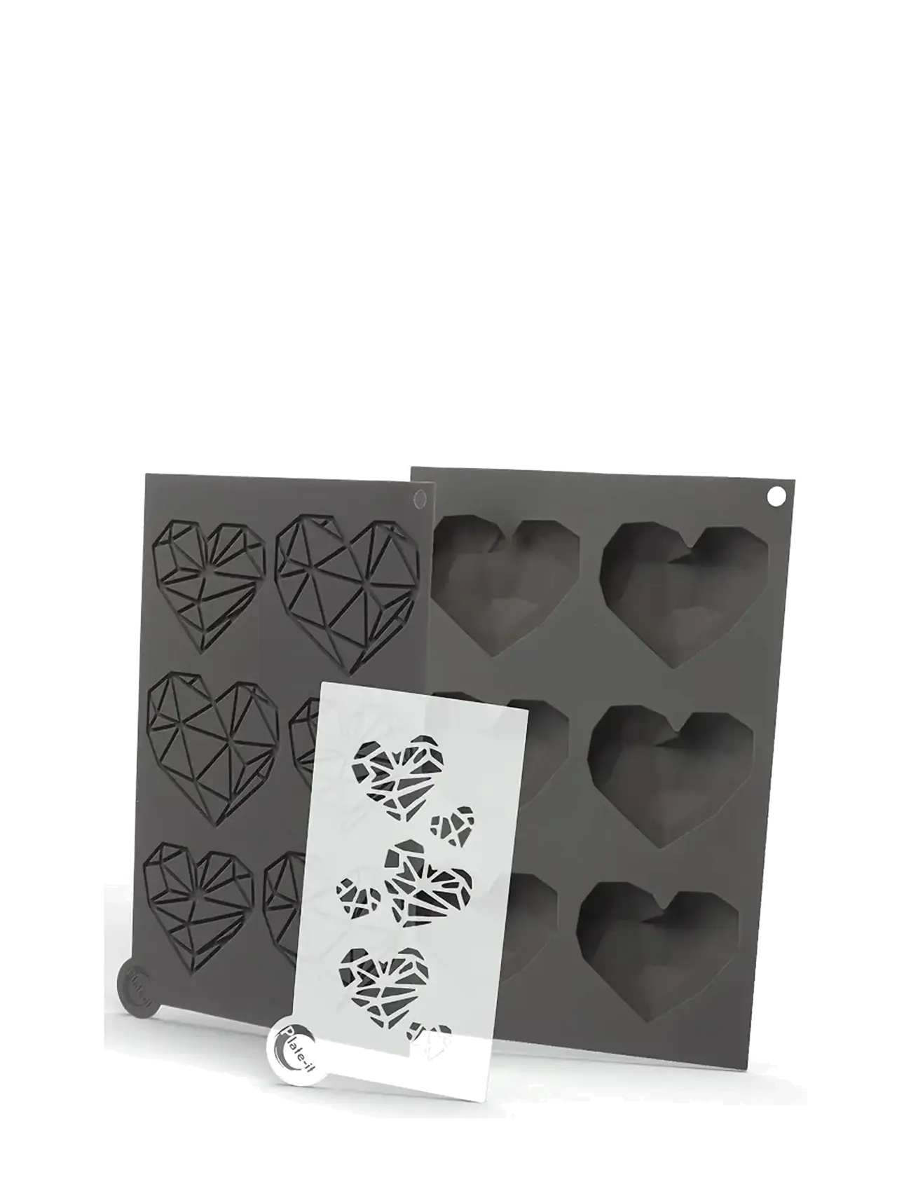 Molds Love At First Bite SET 3 Plate-It - GREY/WHITE