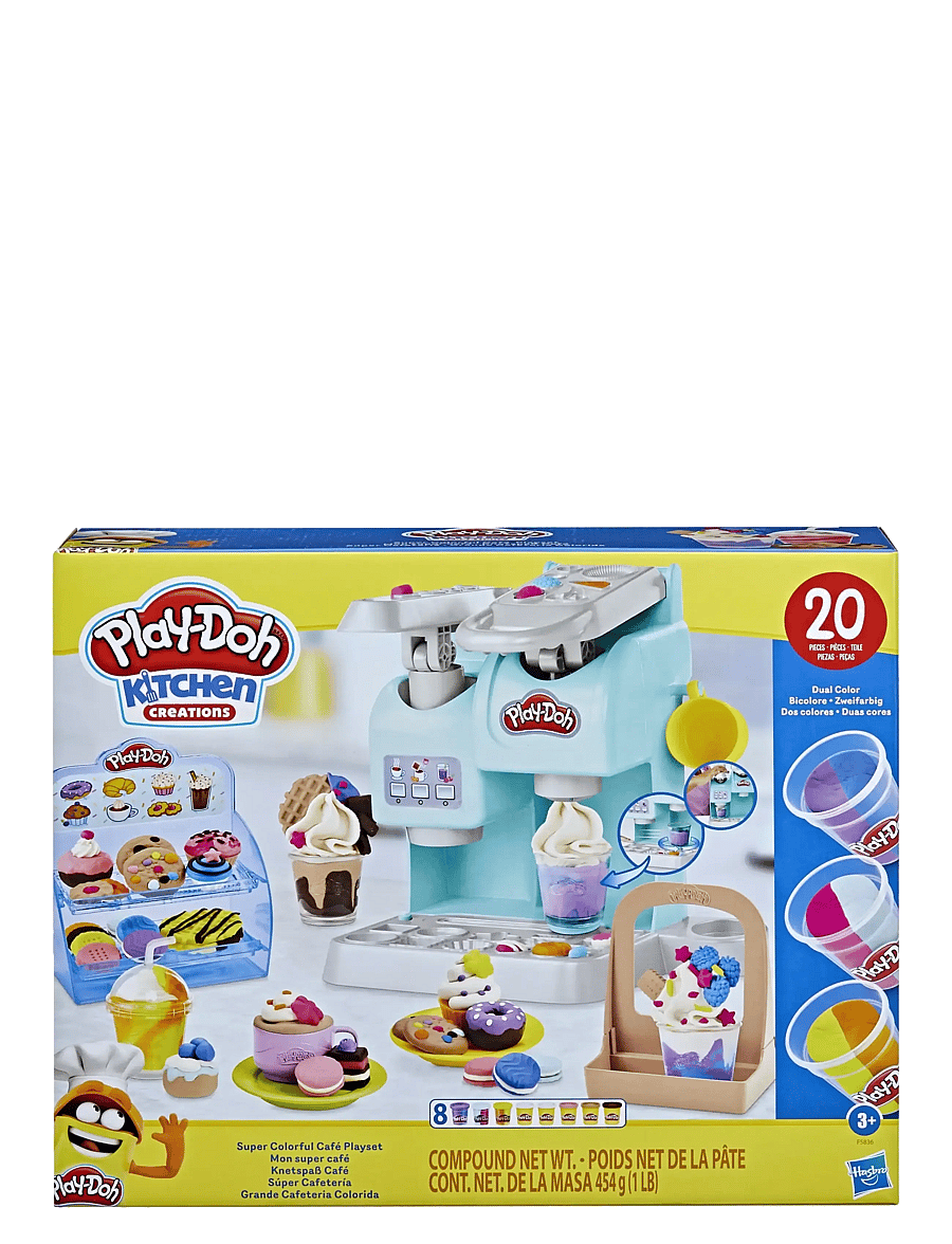 Play Doh - Färgglatt Play-Doh Kitchen Creations-kafélekset - modellervoks - multi-color - 1