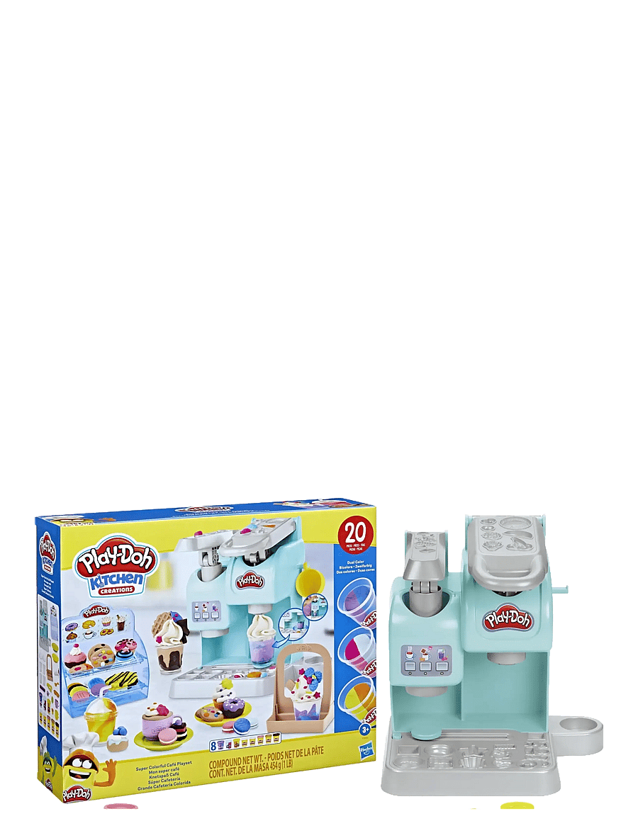 Play Doh - Färgglatt Play-Doh Kitchen Creations-kafélekset - modellervoks - multi-color - 3