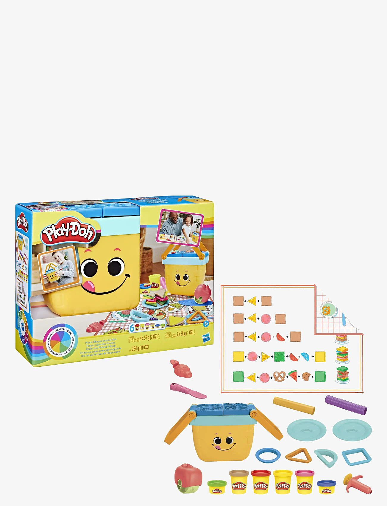 Play Doh - Play-Doh Picnic Shapes Starter Set - modelleringsleire - multi coloured - 1