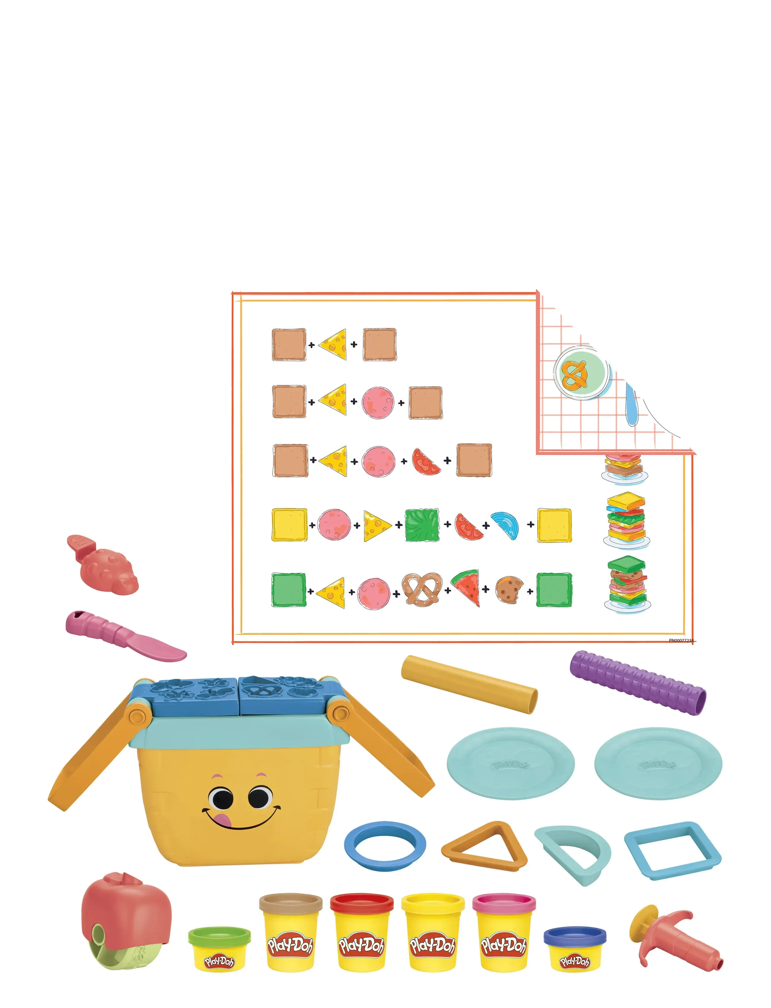 Play Doh - Play-Doh Picnic Shapes Starter Set - leir - multi coloured - 3