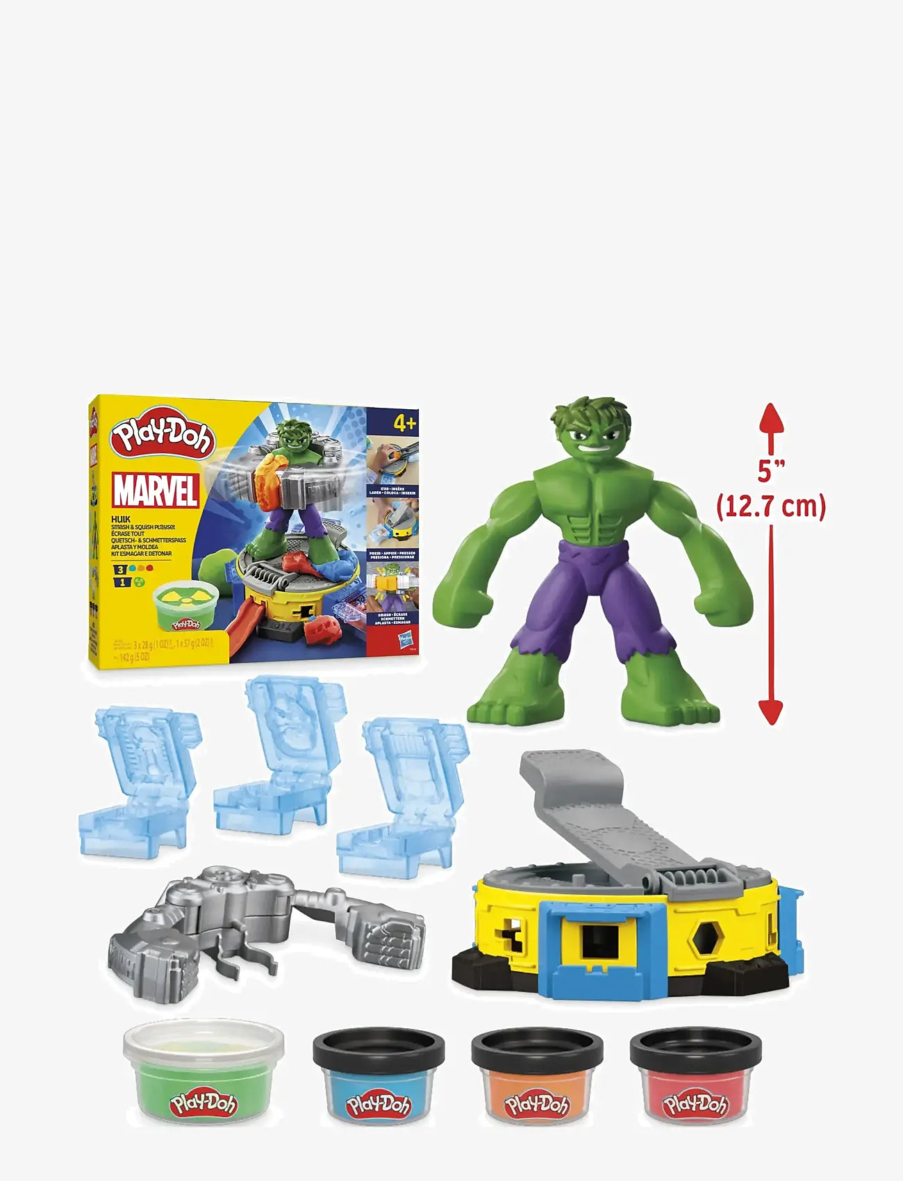 Play Doh - Play-Doh Marvel Hulken Smash & Squish-lekset - filmid ja muinasjututegelased - multicolor - 4
