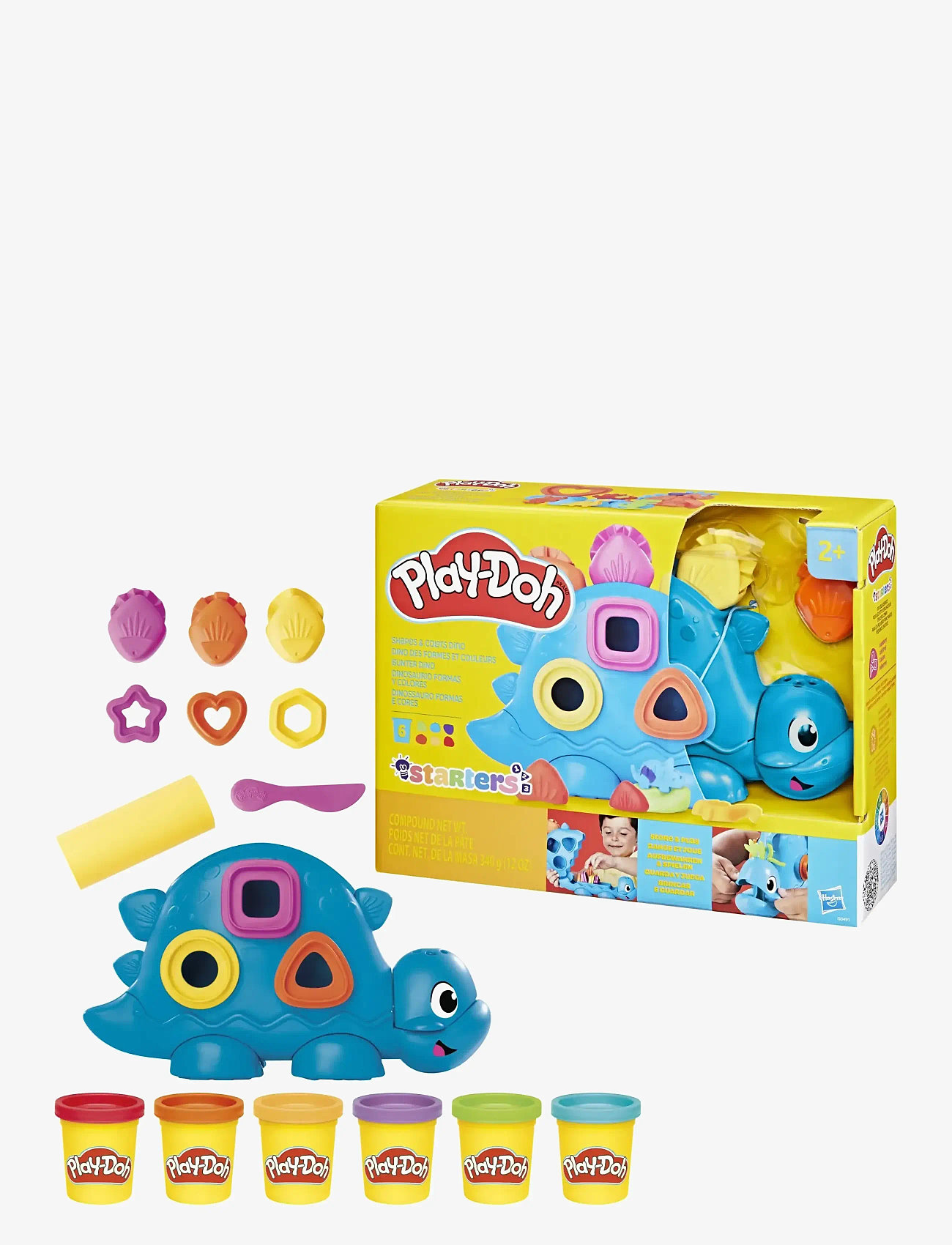 Play Doh - Play-Doh för nybörjare, Shapes & Colors Dino - lipdymo tešla - multicolor - 3
