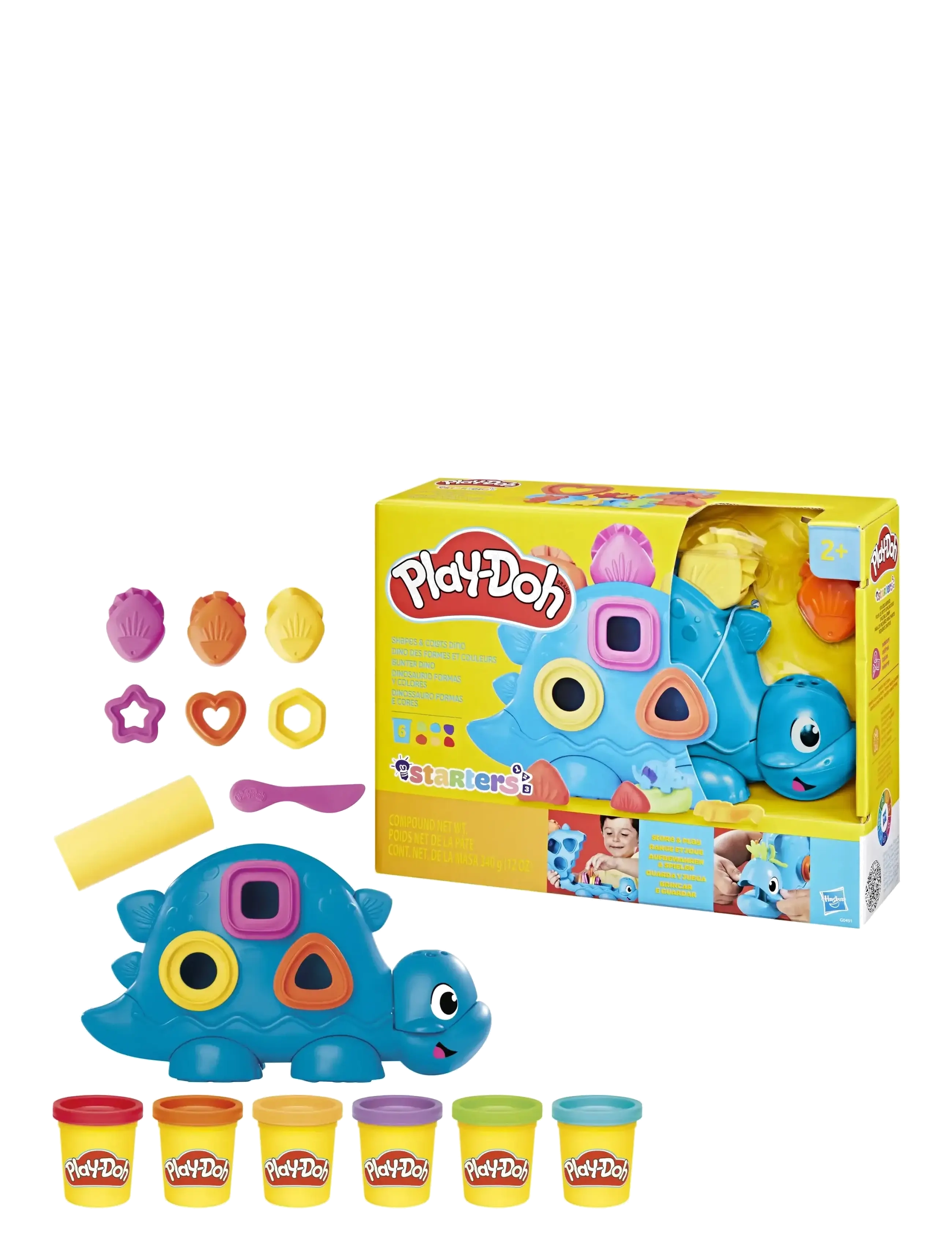 Play Doh - Play-Doh för nybörjare, Shapes & Colors Dino - lipdymo tešla - multicolor - 3