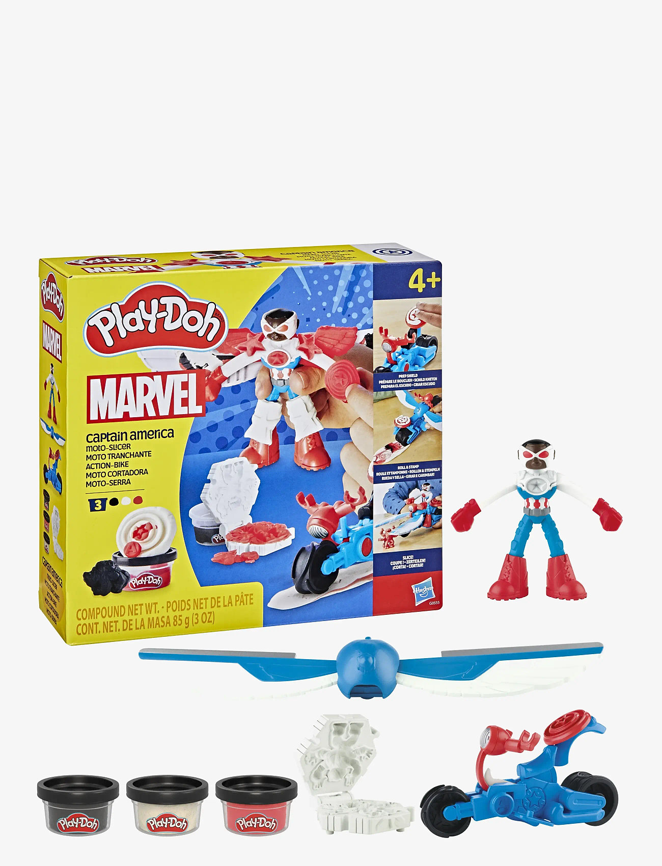 Play Doh - Play-Doh Marvel Captain America Moto-Slicer-lekset - spielknete - multicolor - 2