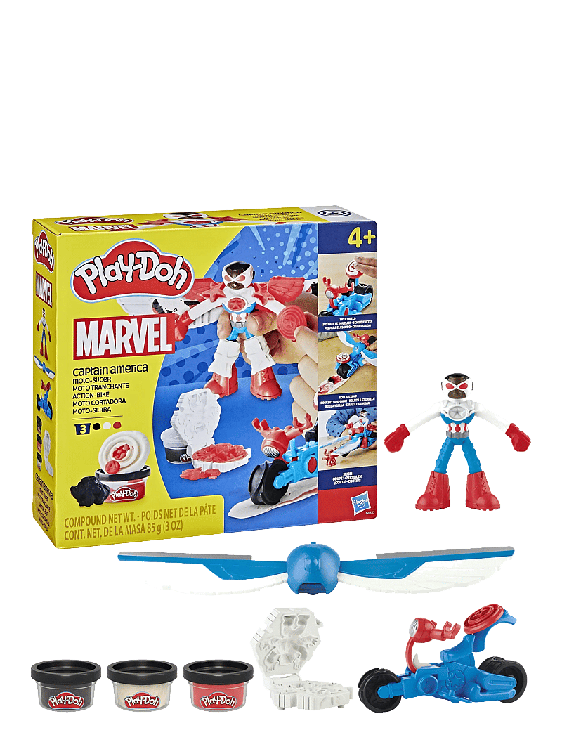 Play Doh - Play-Doh Marvel Captain America Moto-Slicer-lekset - spielknete - multicolor - 2