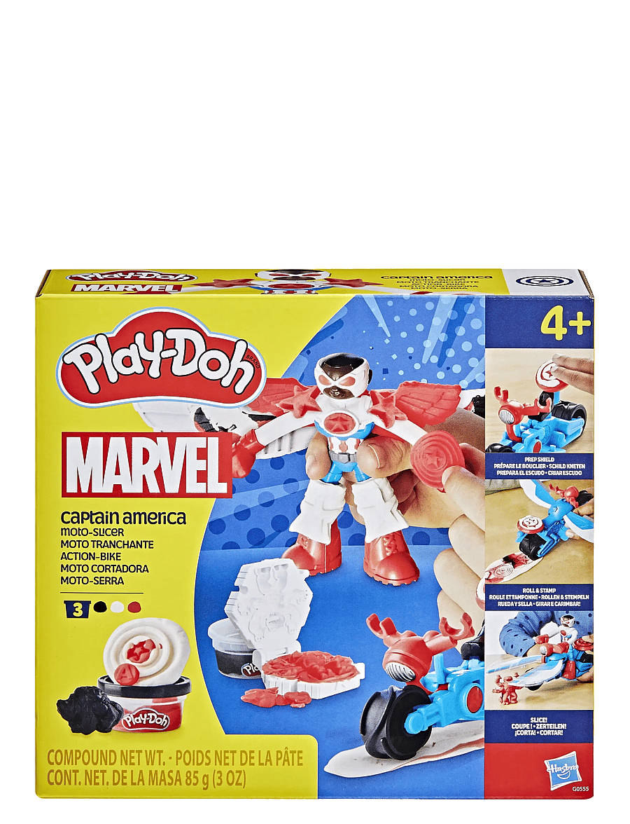 Play Doh - Play-Doh Marvel Captain America Moto-Slicer-lekset - spielknete - multicolor - 3