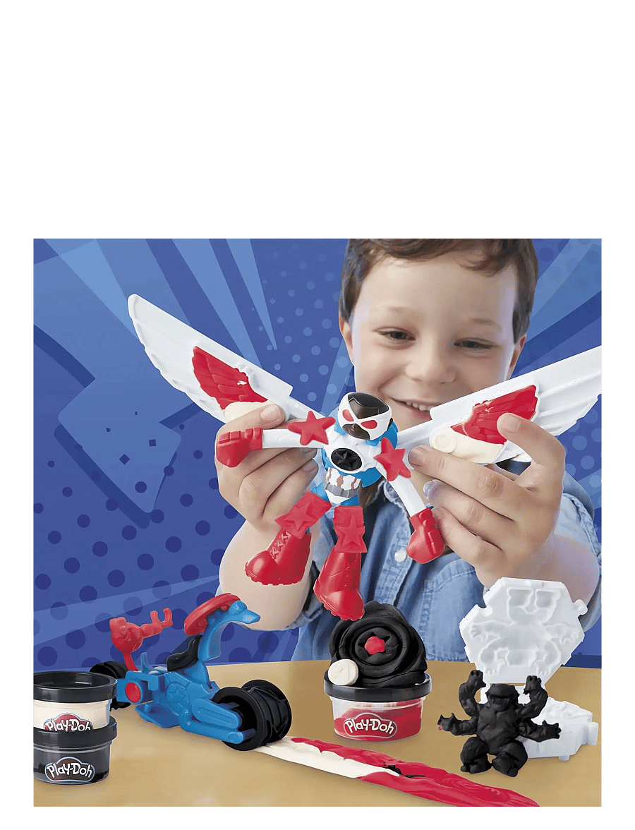 Play Doh - Play-Doh Marvel Captain America Moto-Slicer-lekset - spielknete - multicolor - 5