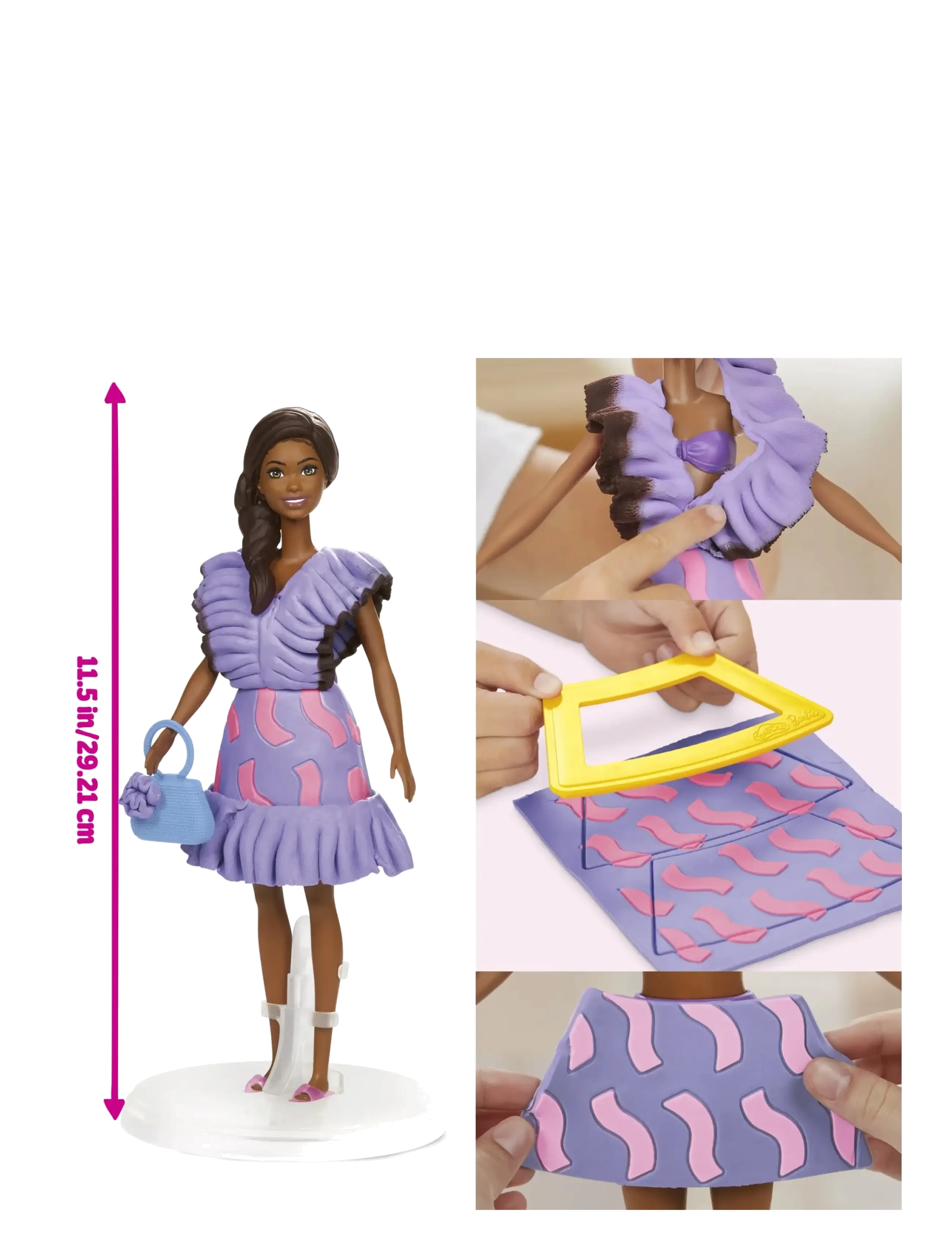 Play Doh - Play-Doh Barbie Fashionista Ruffles - modellervoks - multicolor - 5