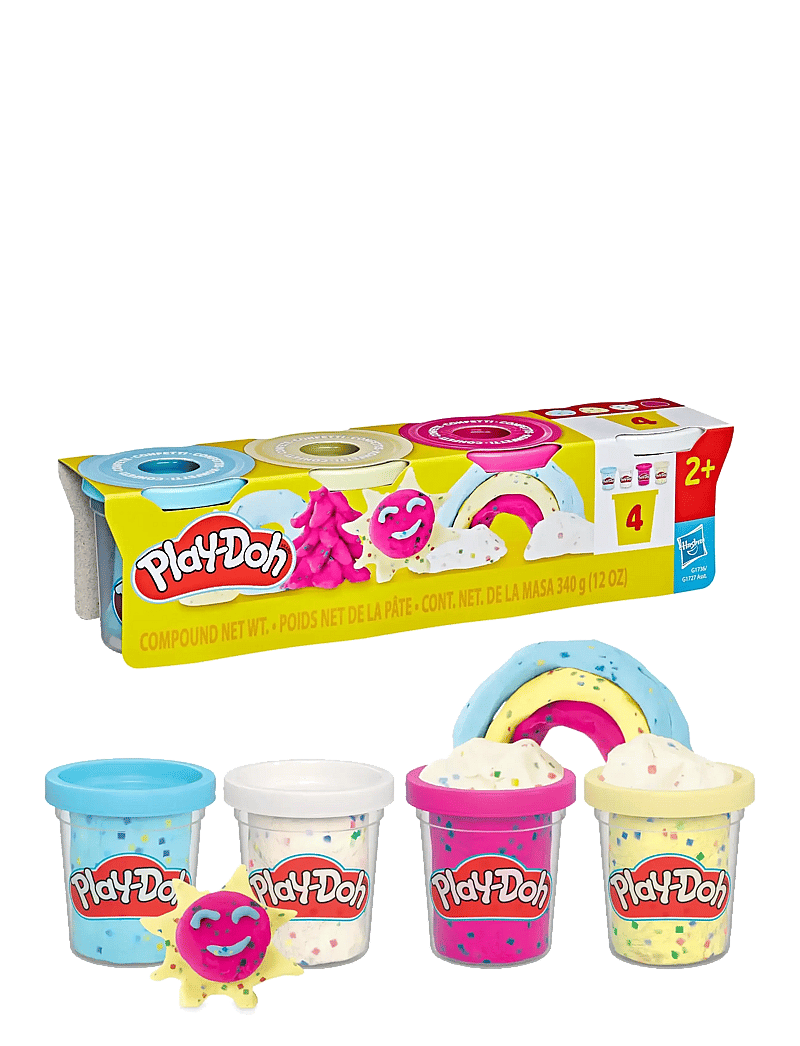 Play Doh - 4-pack Play-Doh Confetti med speciallera - muovailuvahat - multicolor - 2