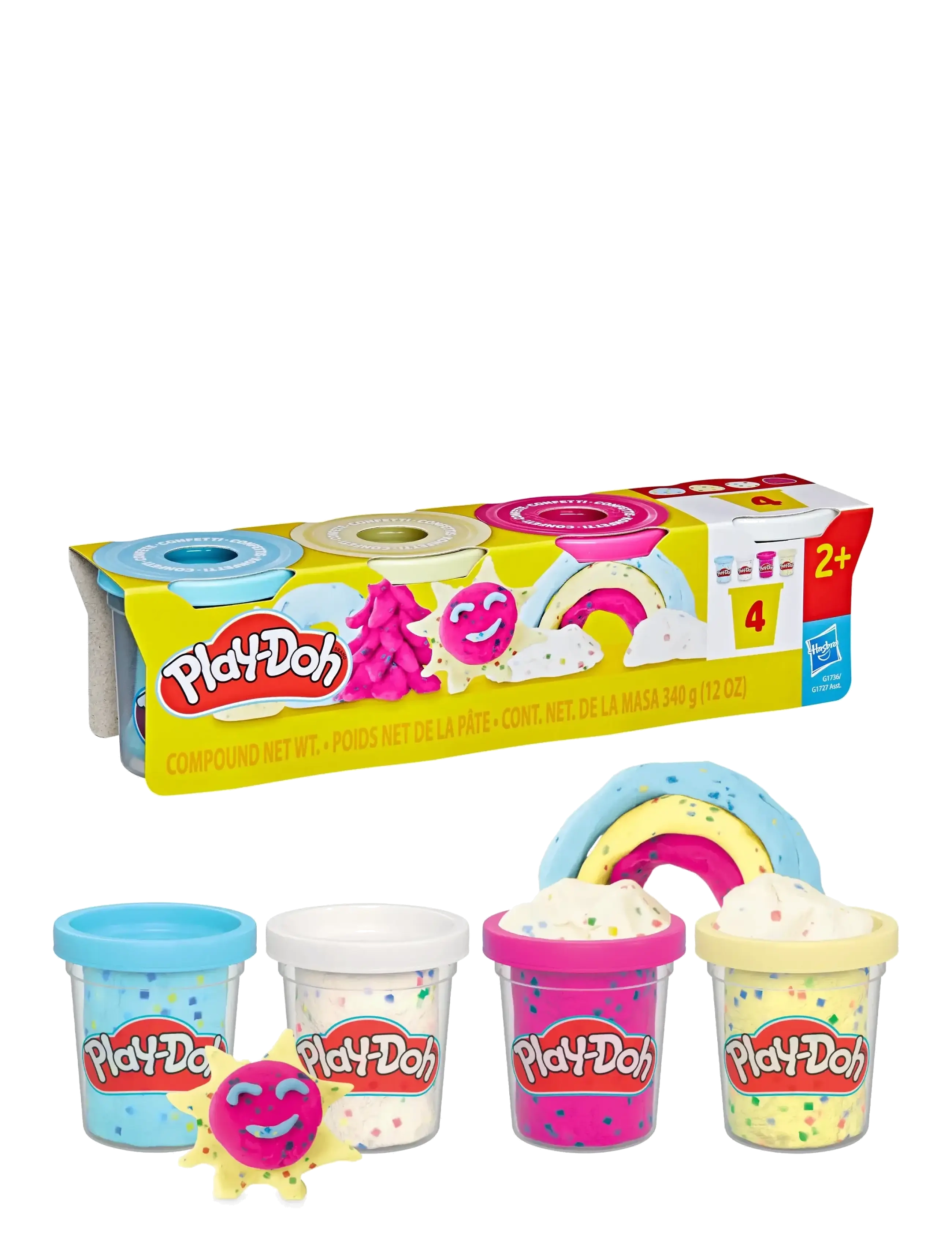 Play Doh - 4-pack Play-Doh Confetti med speciallera - multicolor - 2