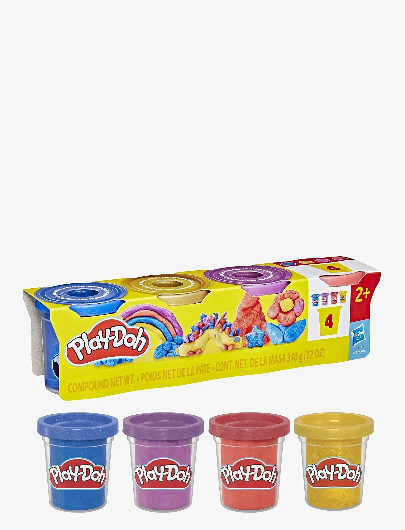 Play Doh - 4-pack med Play-Doh Metallic Shine speciallera - multicolor - 1