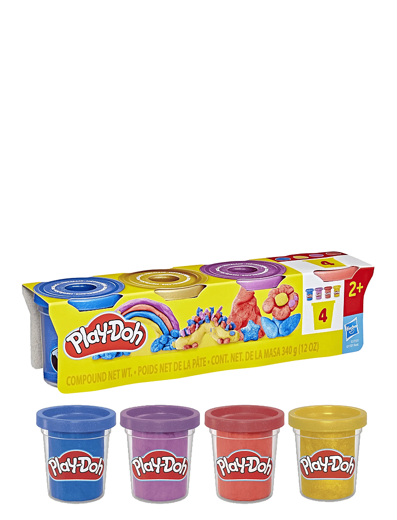 Play Doh - 4-pack med Play-Doh Metallic Shine speciallera - multicolor - 1