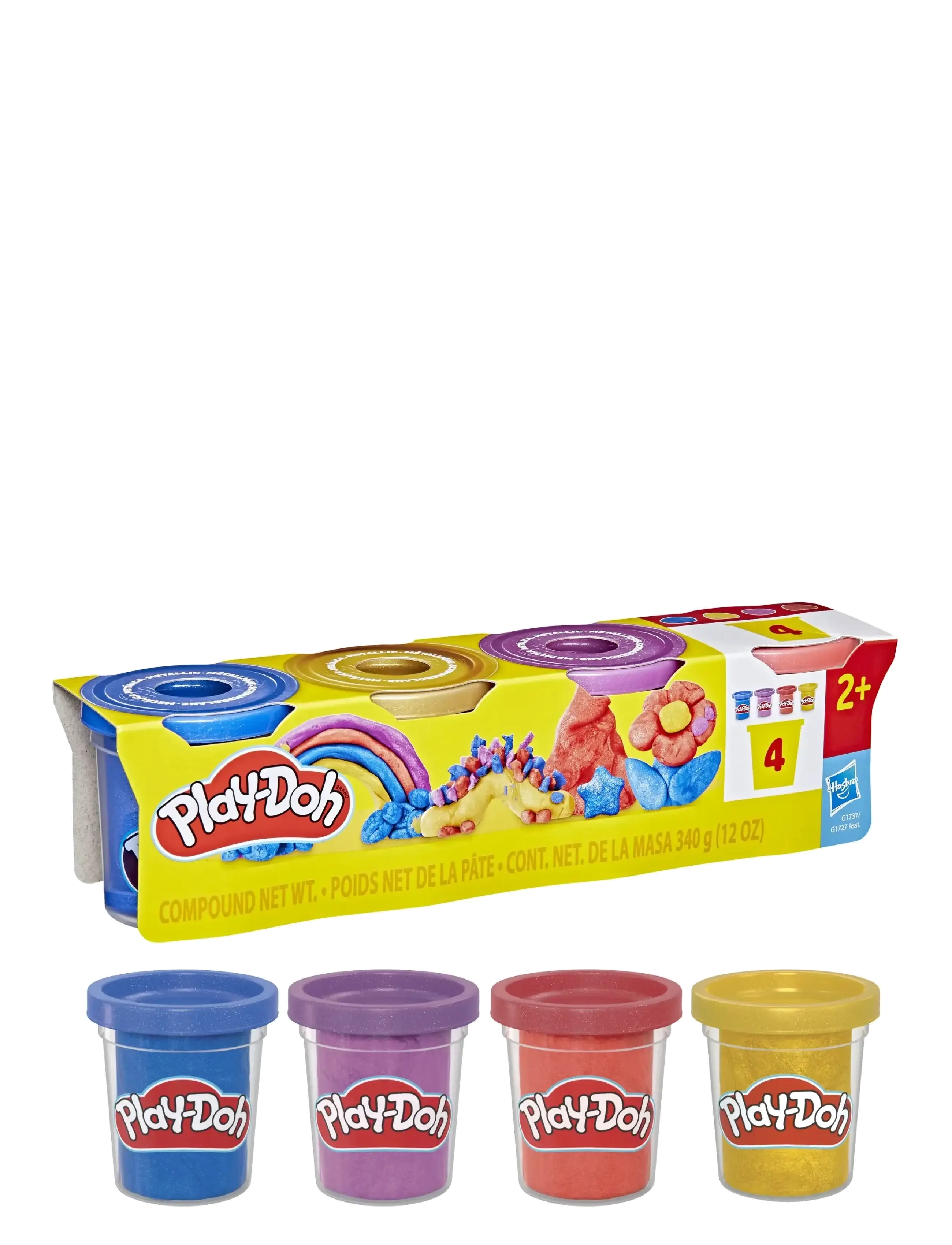 Play Doh - 4-pack med Play-Doh Metallic Shine speciallera - speelklei - multicolor - 1