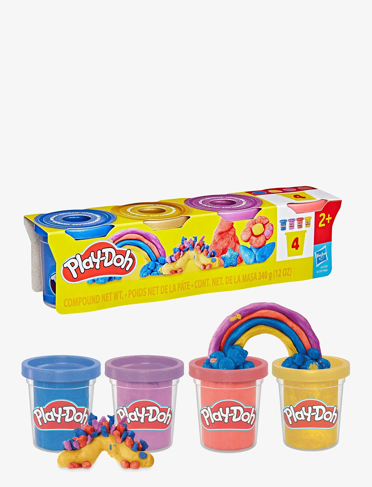 Play Doh - 4-pack med Play-Doh Metallic Shine speciallera - multicolor - 2