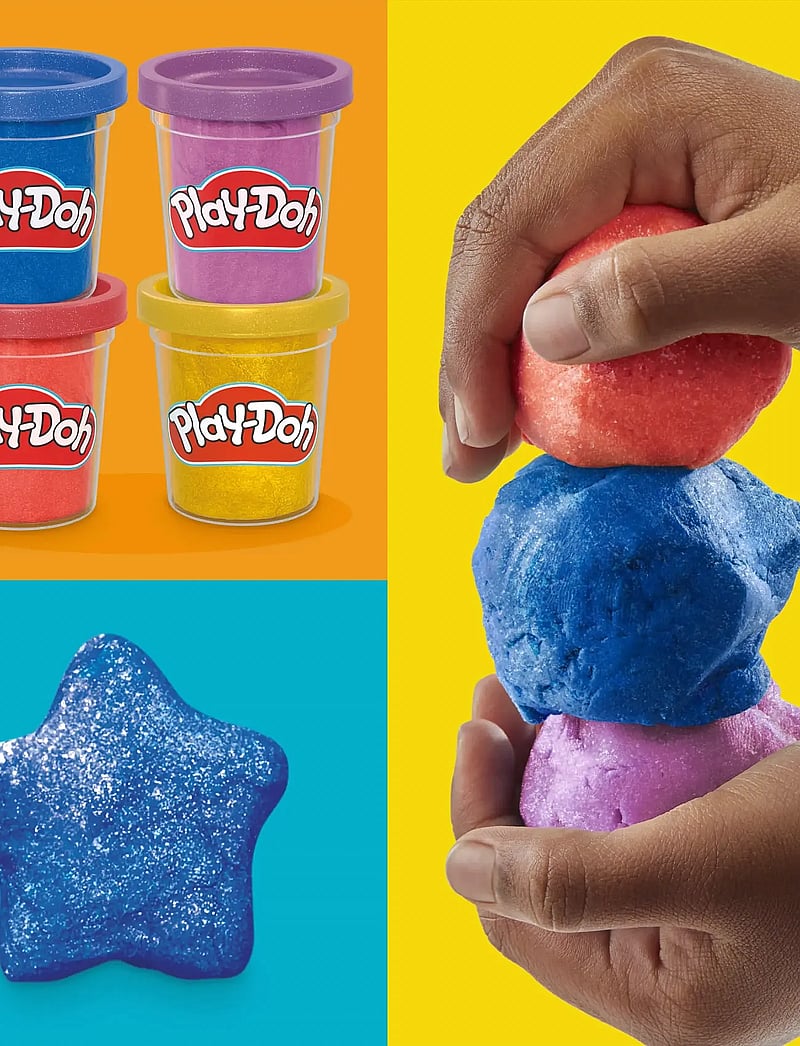 Play Doh - 4-pack med Play-Doh Metallic Shine speciallera - multicolor - 5