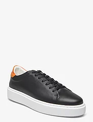 Playboy Footwear - Alex 2.0 - black leather/orange - 0
