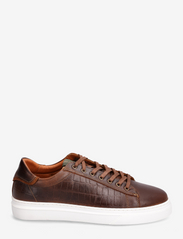 Playboy Footwear - Brian - business sneakers - brown croco print - 1