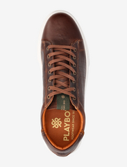 Playboy Footwear - Brian - formelle sneakers - brown croco print - 3