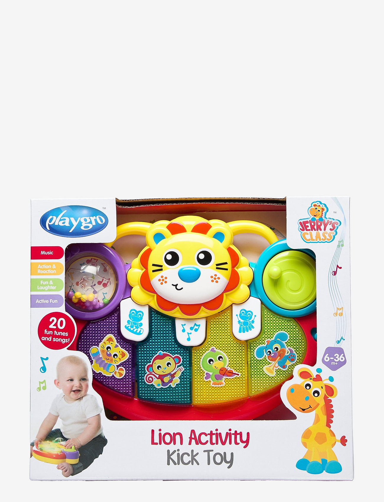 Playgro - Lion Activity Kick Toy Piano - aktivitetslegetøj - multi coloured - 0