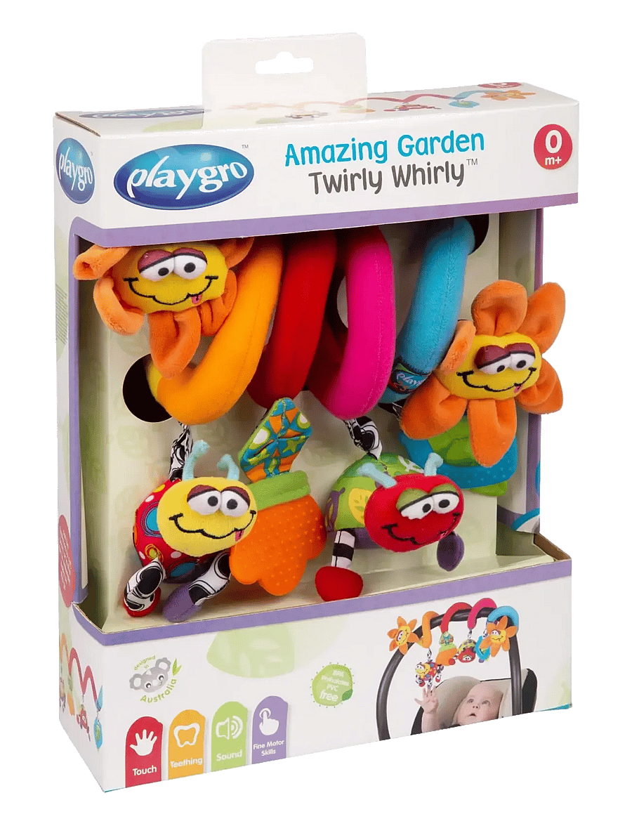 Playgro - Amazing Garden Twirly whirly - barnevognslegetøj - multi coloured - 2