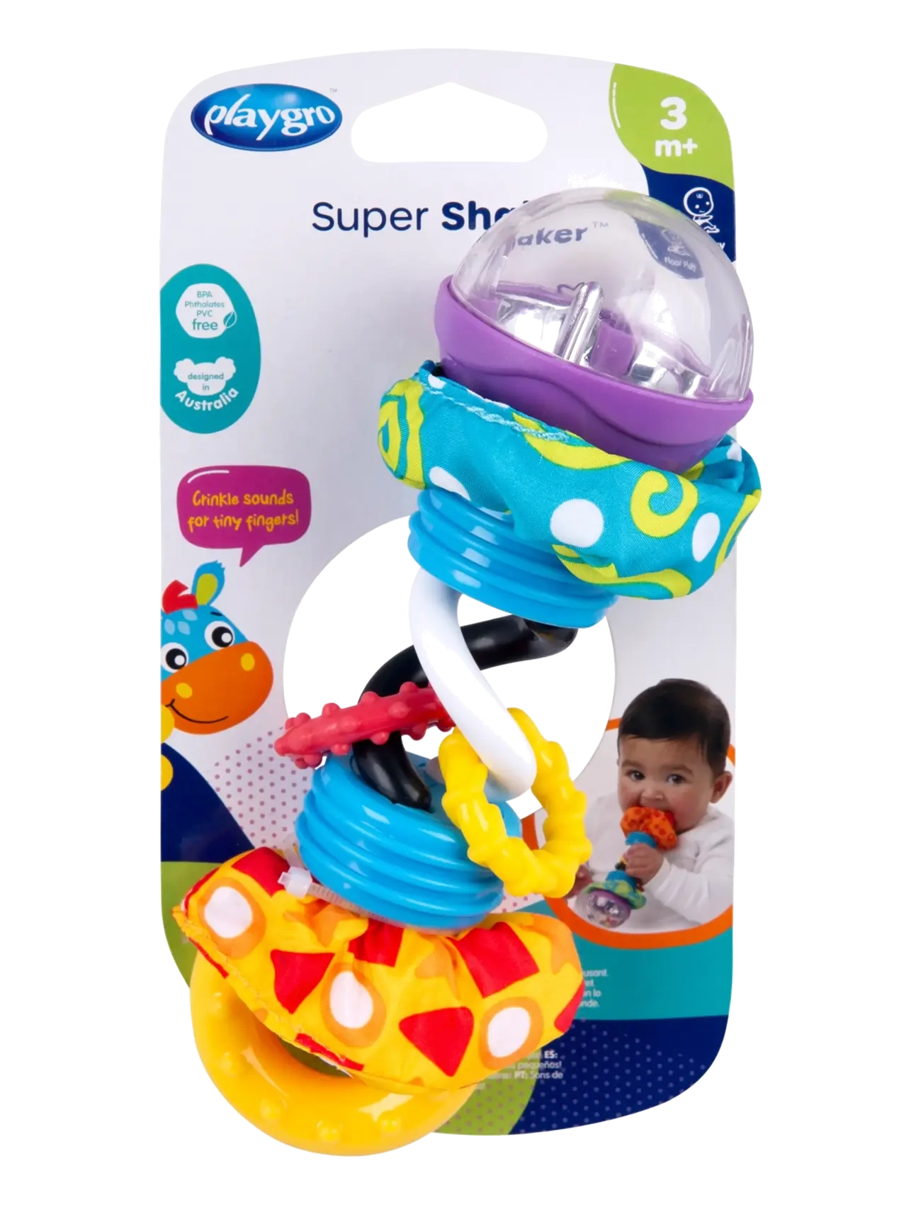 Playgro Super shaker rattle & teether - Skallror - MULTI COLOURED / multi