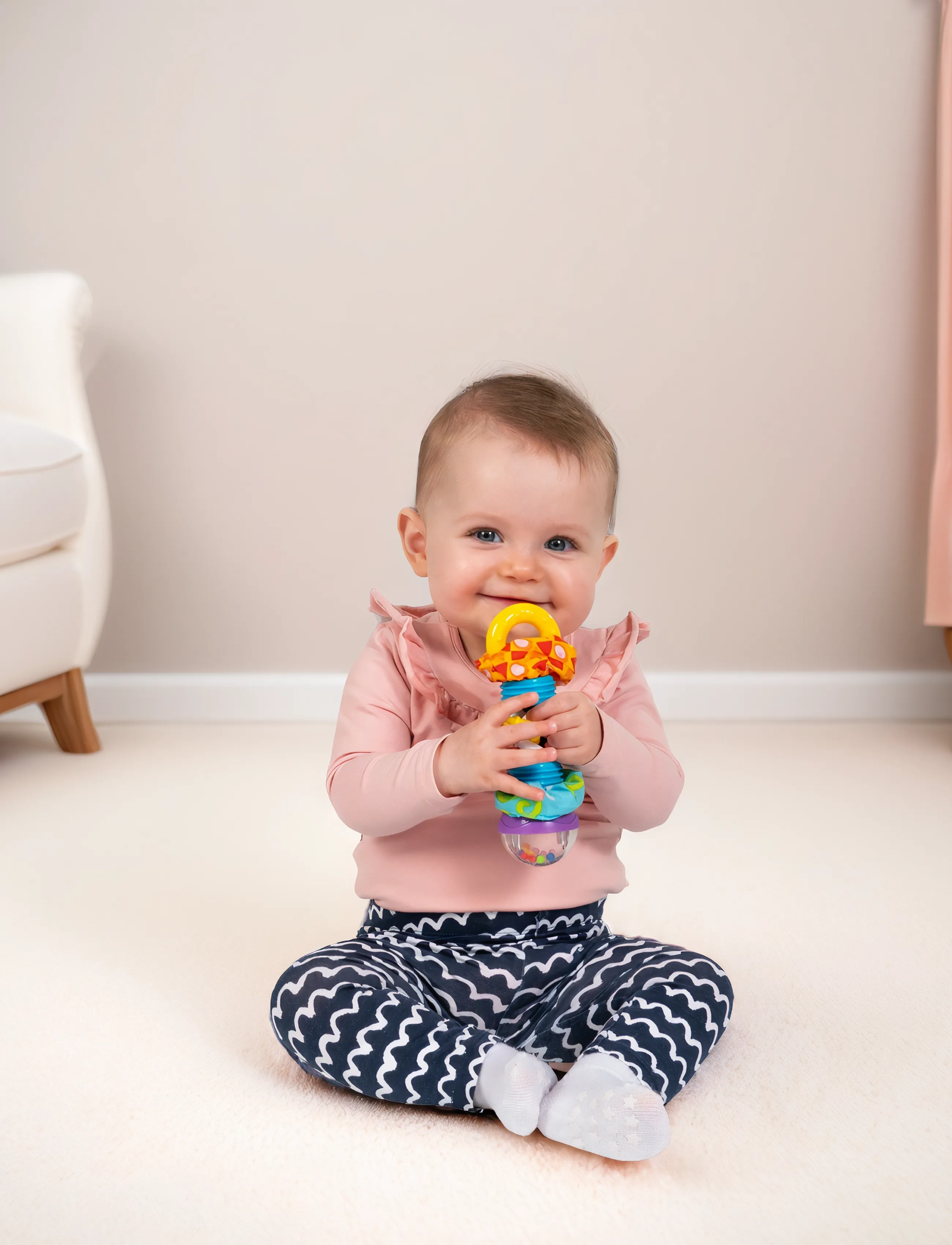 Playgro Super Shaker Rattle & Teether, Børn, Rattles, Multi/mønstret, Str: ONE SIZE