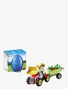 PLAYMOBIL Easter Eggs Boy with Children´s Tractor - 4943, PLAYMOBIL