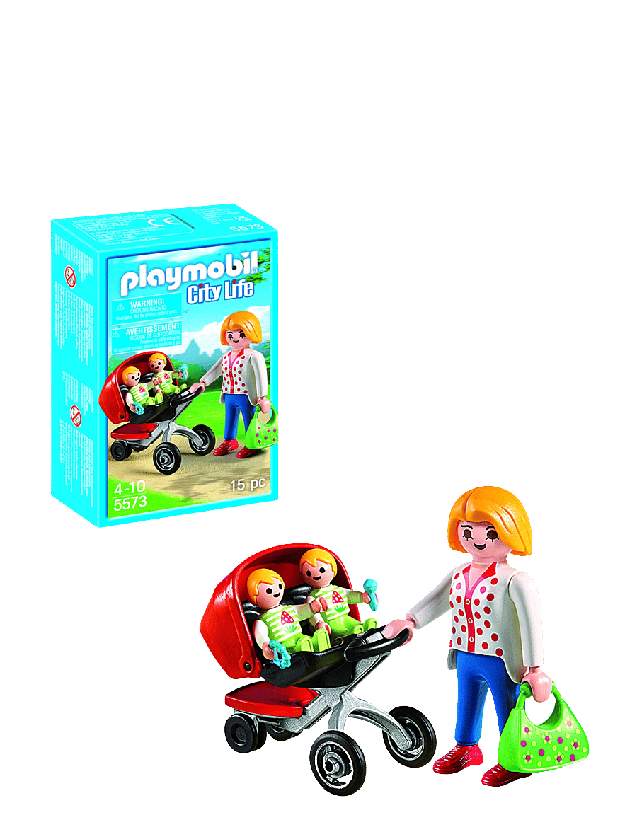 PLAYMOBIL - Mother with Twin Stroller - playmobil city life - multicolored - 0