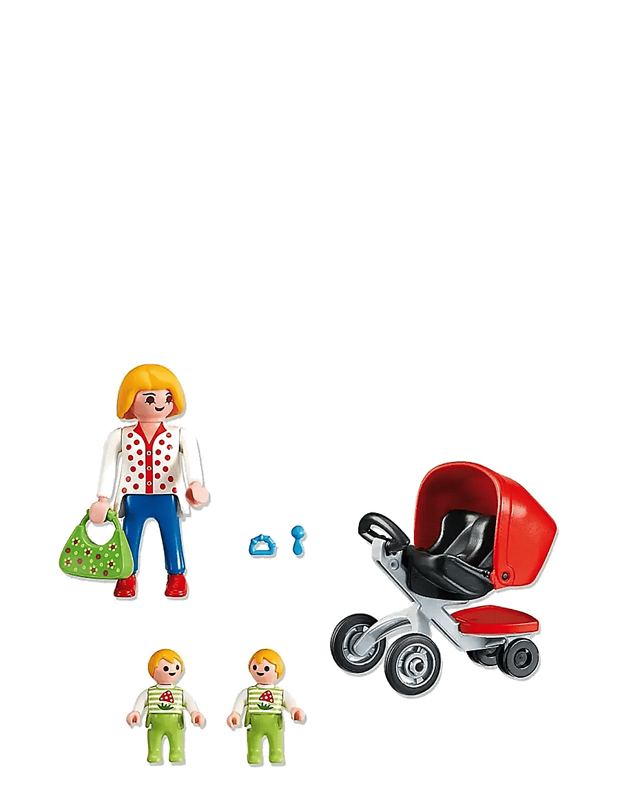 PLAYMOBIL - Mother with Twin Stroller - playmobil city life - multicolored - 1