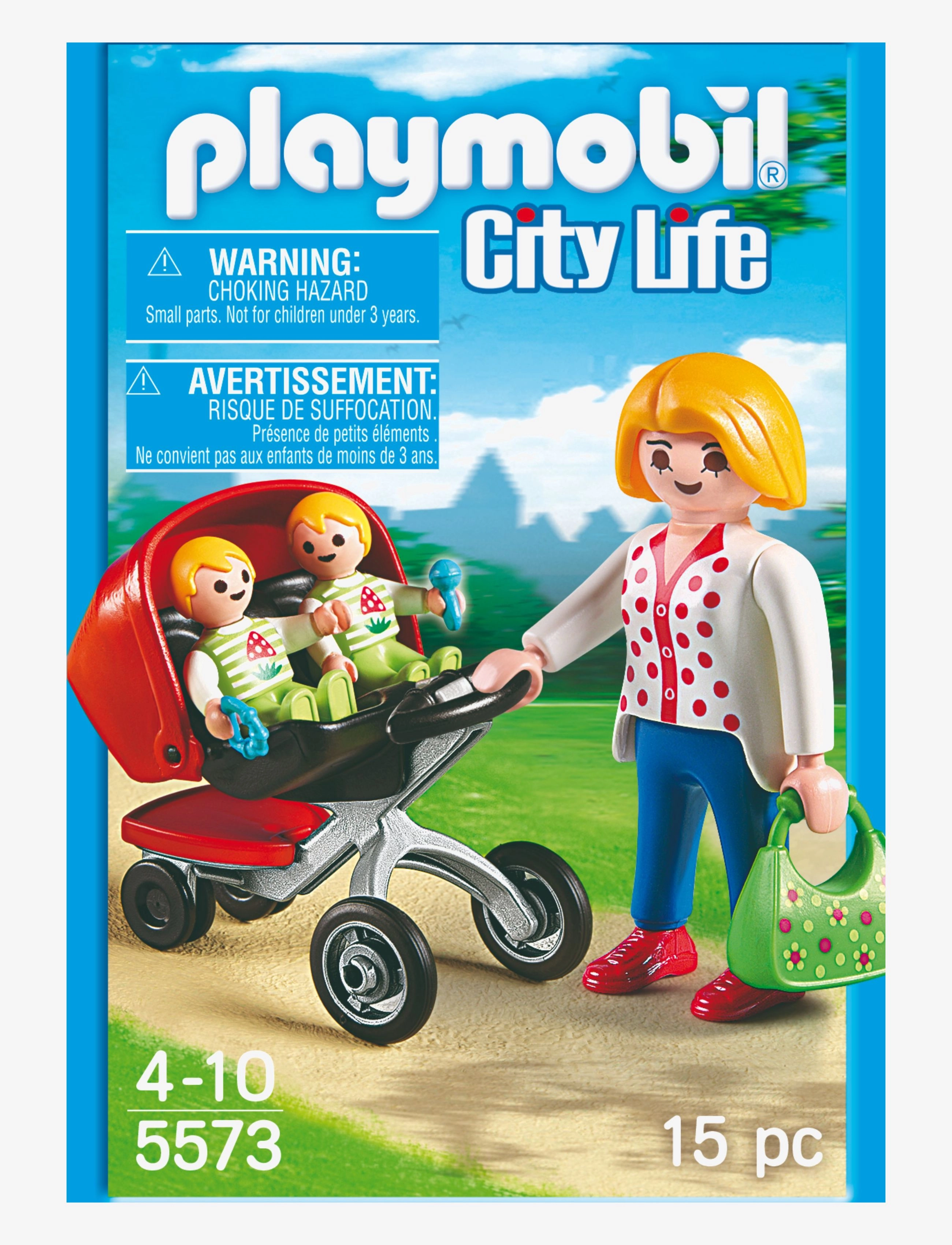 PLAYMOBIL - Mor med tvillingevogn - playmobil city life - multicolored - 3