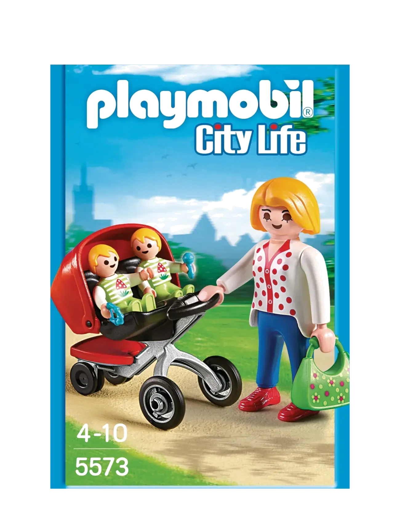 PLAYMOBIL - Mor med tvillingevogn - playmobil city life - multicolored - 4