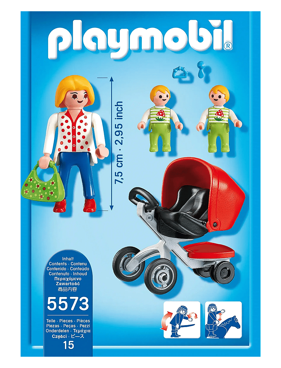PLAYMOBIL - Mother with Twin Stroller - playmobil city life - multicolored - 5