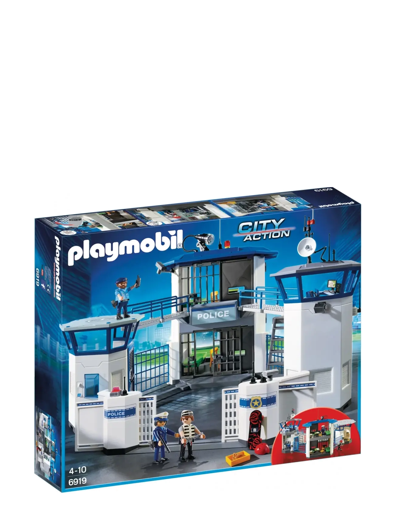 PLAYMOBIL - PLAYMOBIL City Action Politihovedkvarter med fængsel - 6919 - multicolored - 1