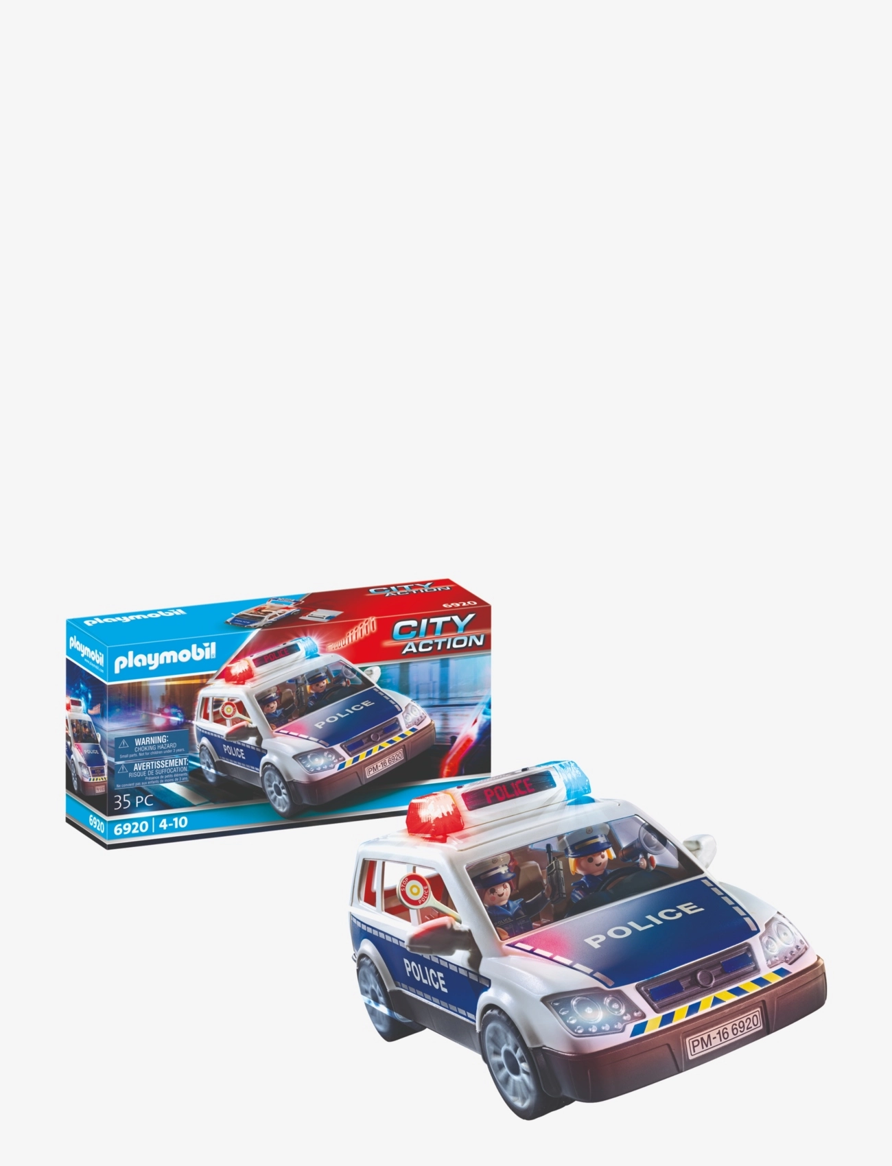 PLAYMOBIL - PLAYMOBIL City Action Squad Car with Lights and Sound - 6920 - multicolored - 1