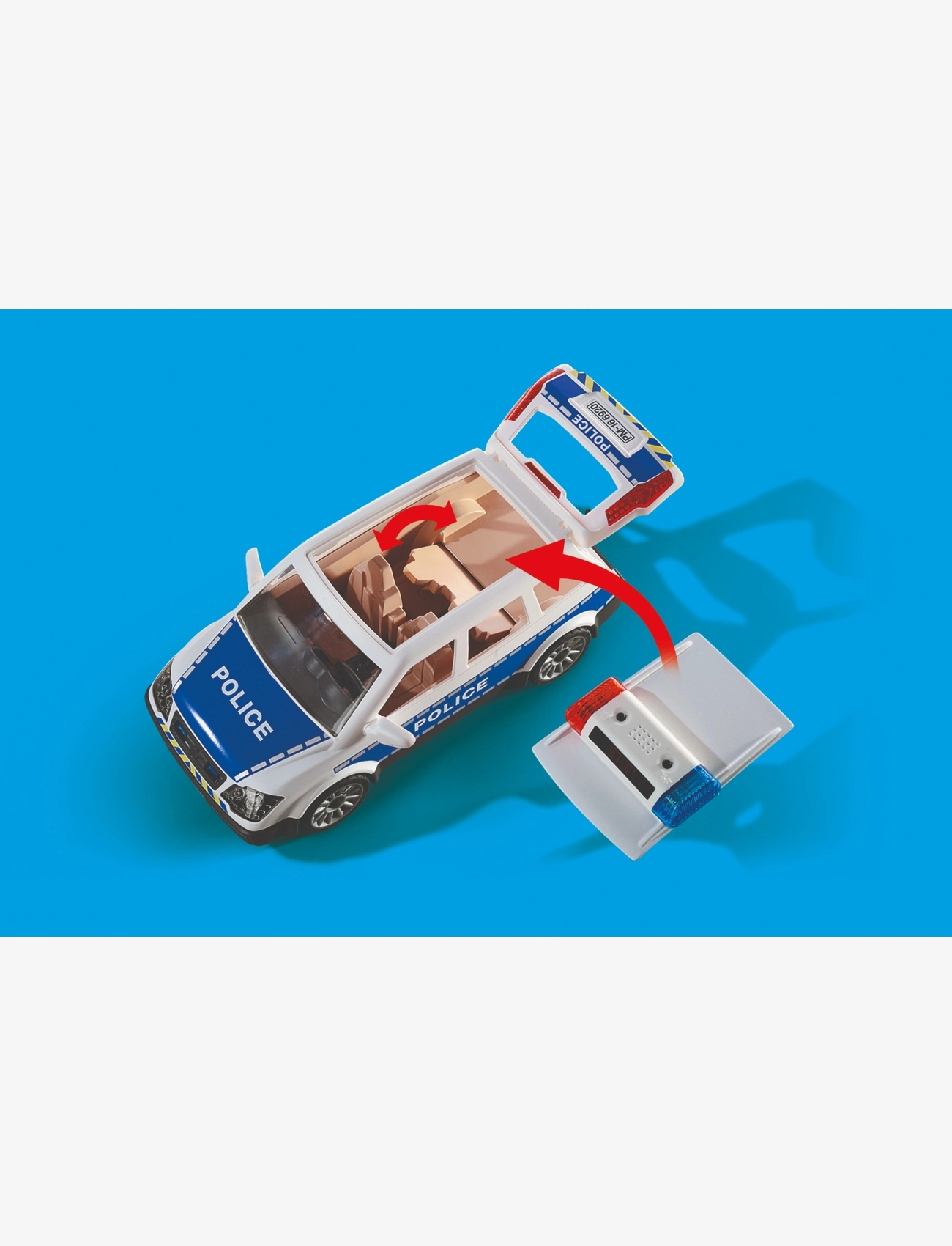 PLAYMOBIL - PLAYMOBIL City Action Squad Car with Lights and Sound - 6920 - multicolored - 5