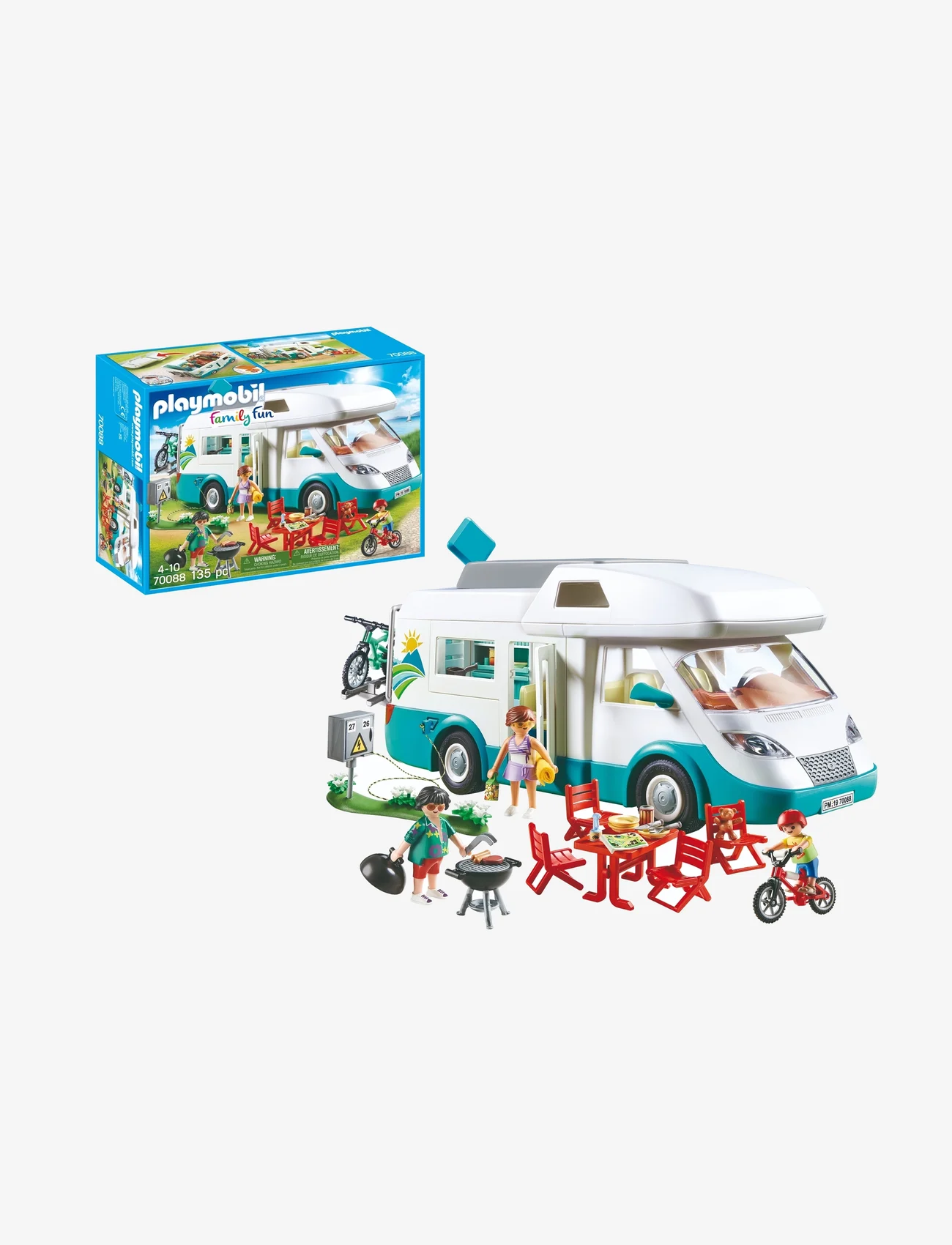 PLAYMOBIL - PLAYMOBIL Family Fun Family Camper - 70088 - playmobil family fun - multicolored - 0