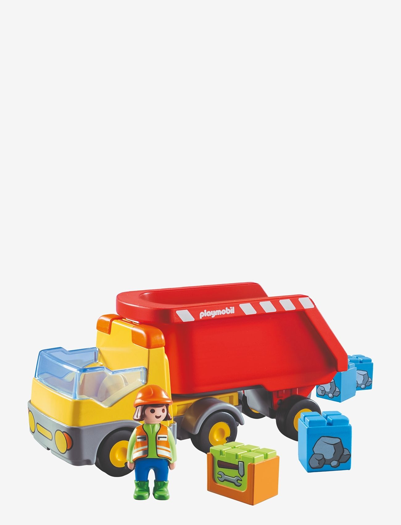 PLAYMOBIL - PLAYMOBIL 1.2.3 Dump Truck - 70126 - playmobil 1.2.3 - multicolored - 1
