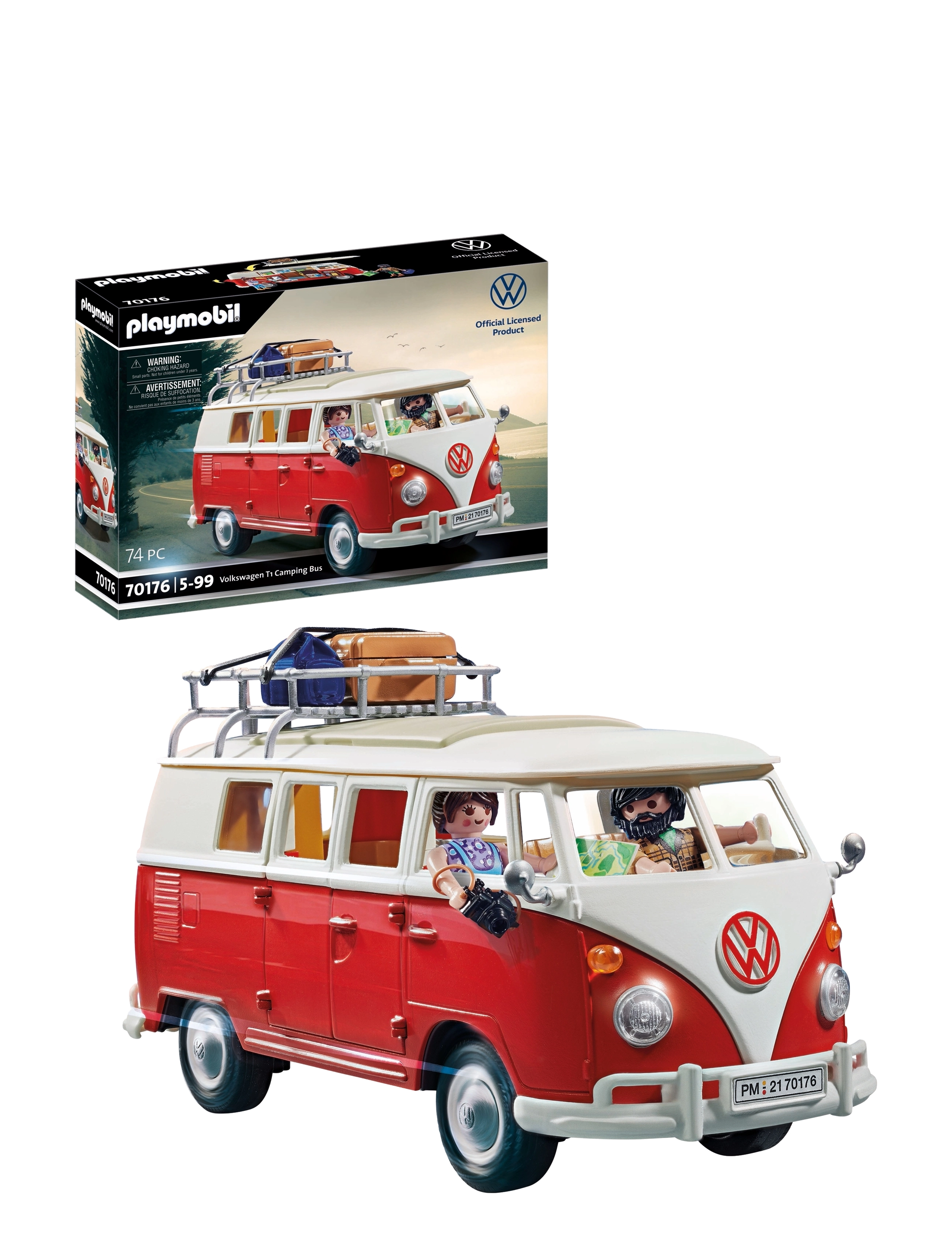 PLAYMOBIL PLAYMOBIL Volkswagen T1 Folkabuss - 70176 - Playmobil leksaker - MULTICOLORED / red