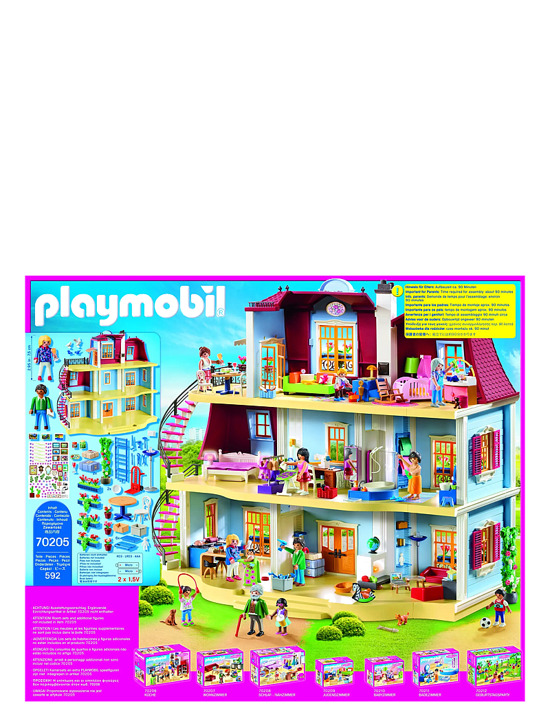 PLAYMOBIL - PLAYMOBIL Large Dollhouse - 70205 - playmobil dollhouse - multicolored - 2