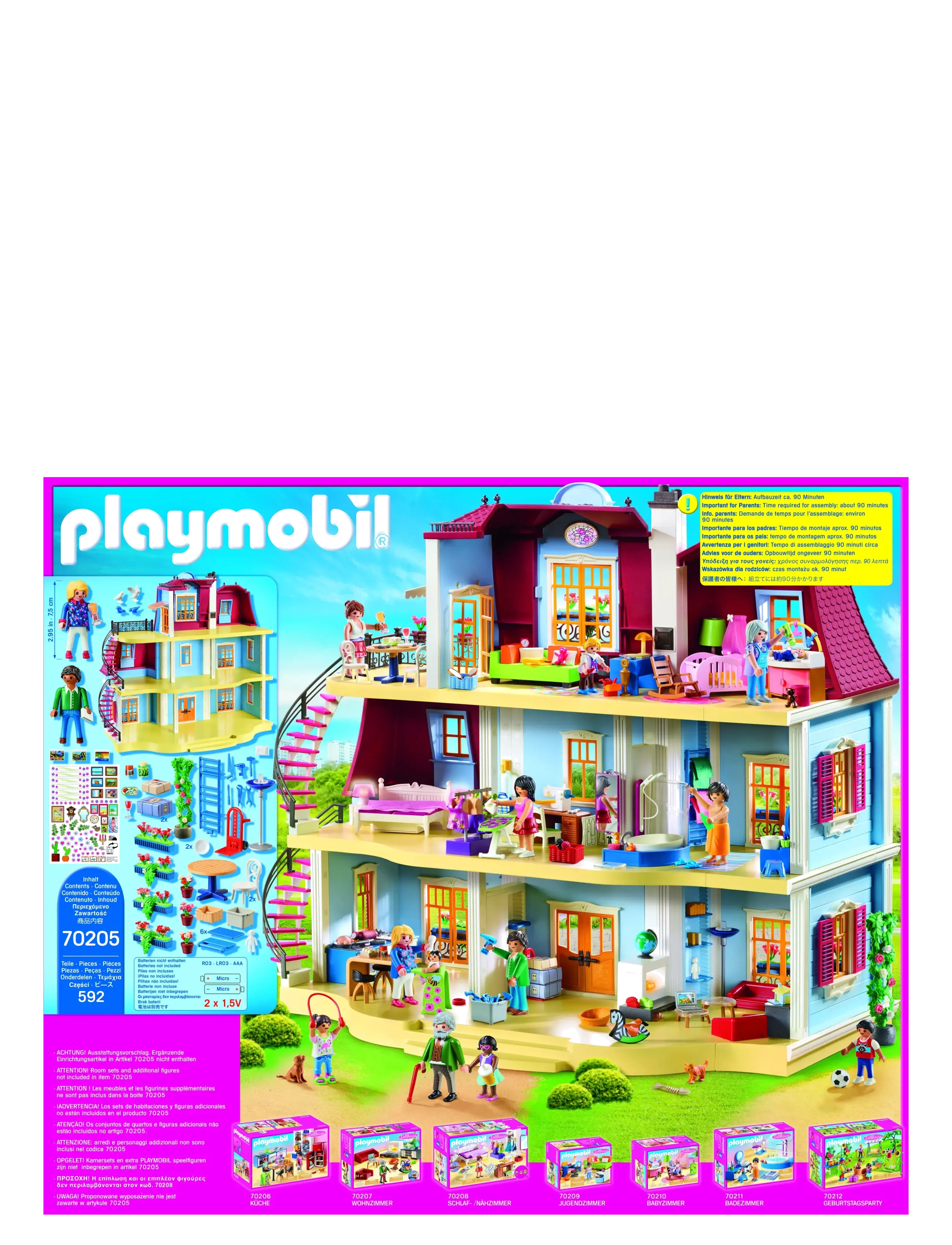 PLAYMOBIL - PLAYMOBIL Dollhouse Mitt stora dockhus - 70205 - playmobil dollhouse - multicolored - 2