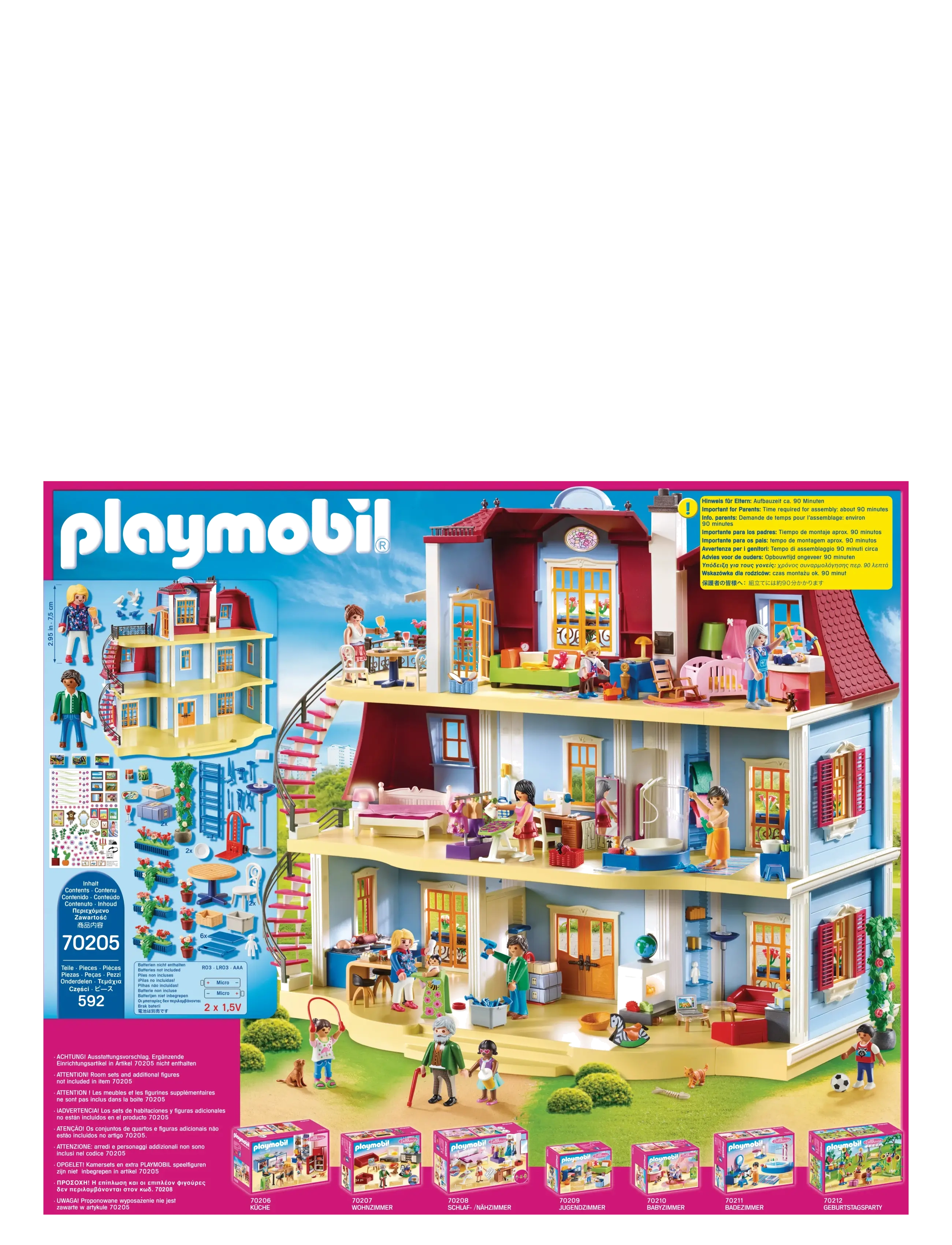 PLAYMOBIL - PLAYMOBIL Dollhouse Mitt stora dockhus - 70205 - playmobil dollhouse - multicolored - 3