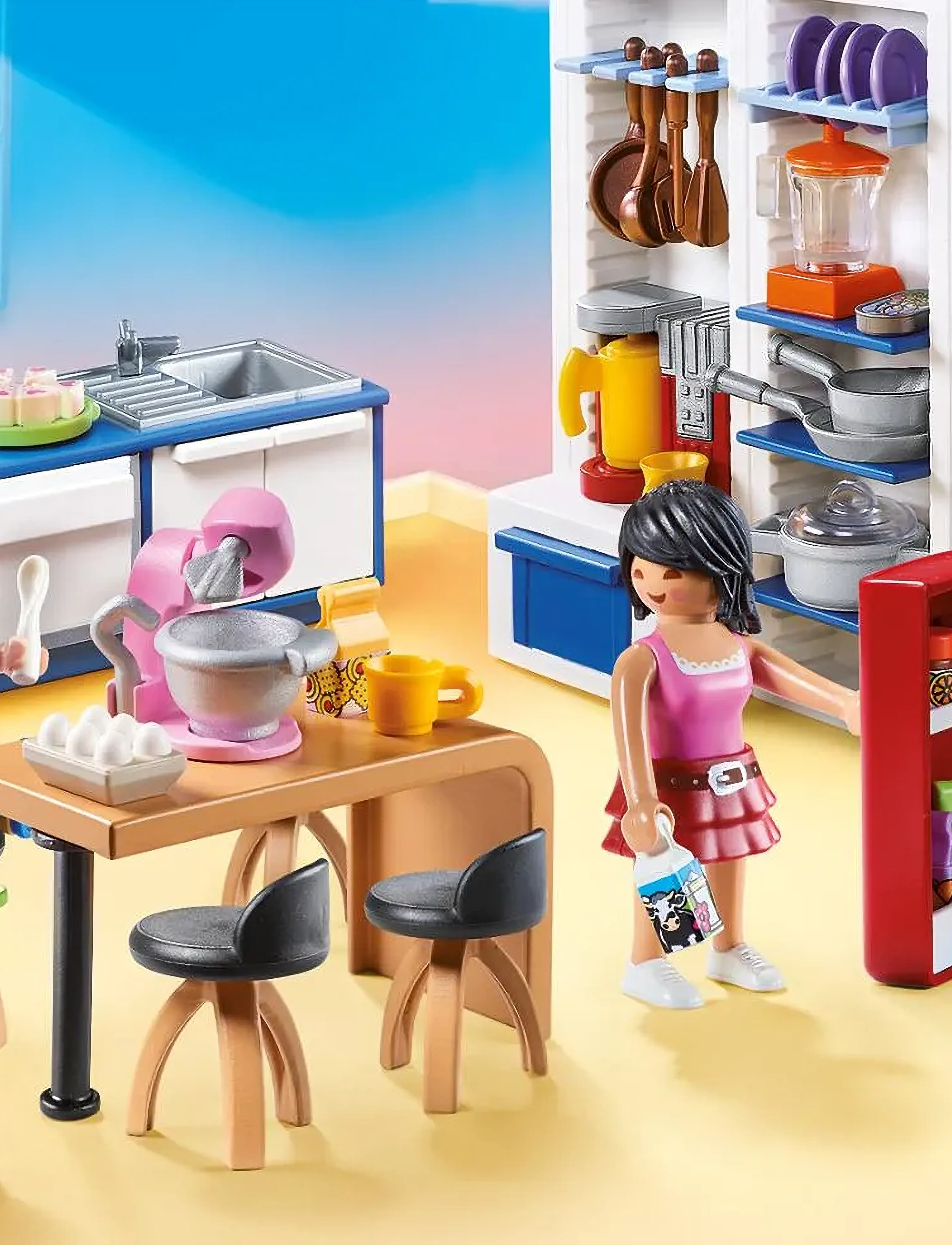 PLAYMOBIL Familiekøkken, One Size, Multi/patterned, Playmobil Legetøj > Playmobil Dollhouse, Børn