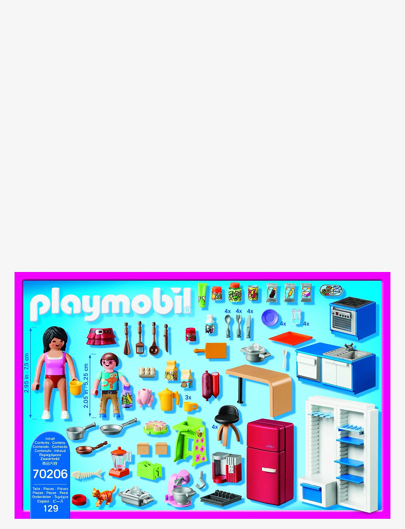 PLAYMOBIL - PLAYMOBIL Dollhouse Familiekøkken - 70206 - playmobil dollhouse - multicolored - 3