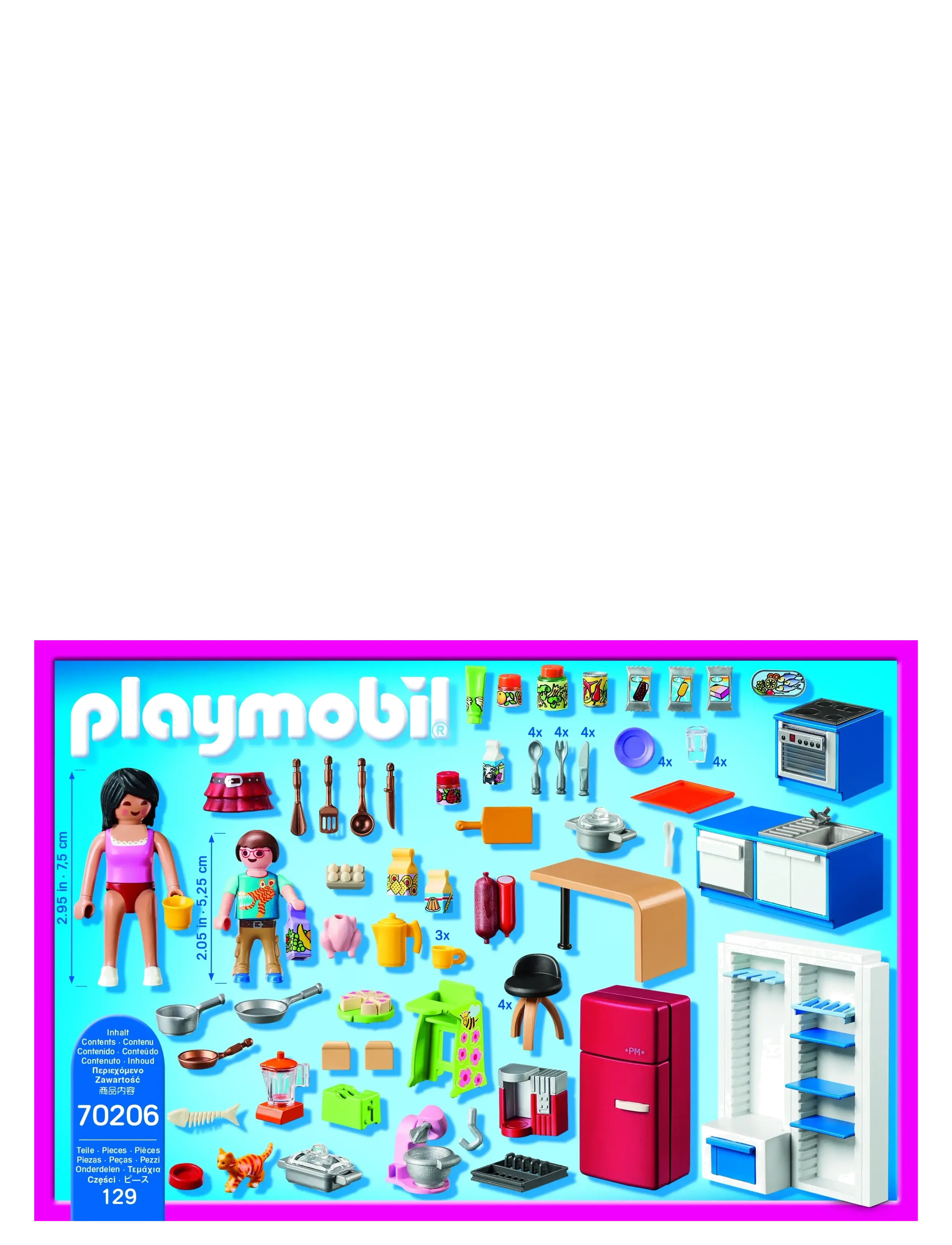 PLAYMOBIL - PLAYMOBIL Dollhouse Familiekøkken - 70206 - playmobil dollhouse - multicolored - 3