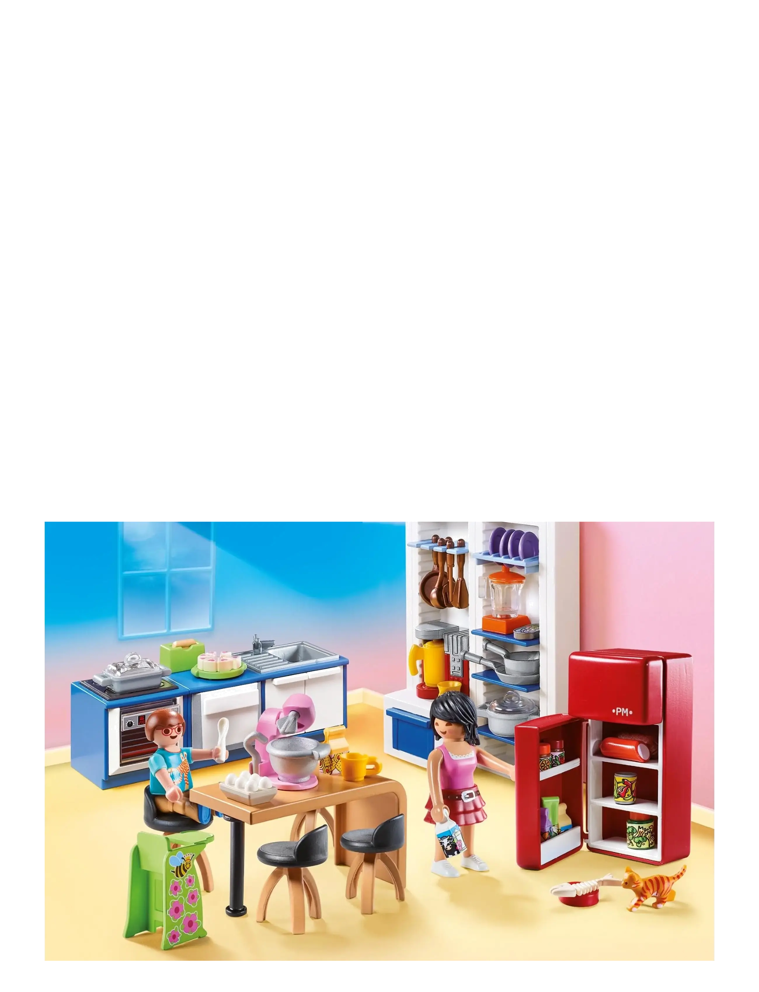 PLAYMOBIL - PLAYMOBIL Dollhouse Familiekøkken - 70206 - playmobil dollhouse - multicolored - 5