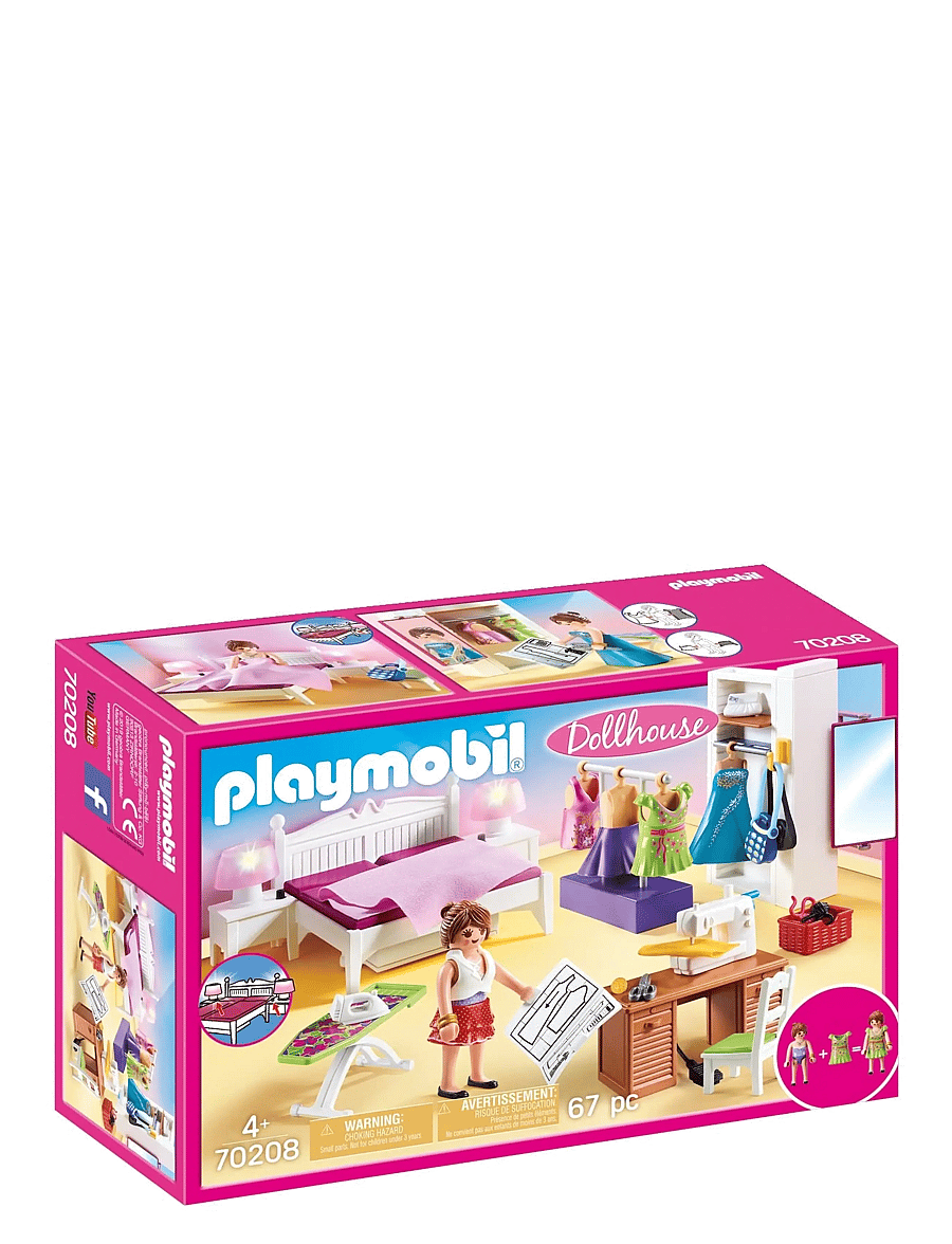 PLAYMOBIL - Bedroom with Sewing Corner - playmobil dollhouse - multicolored - 0