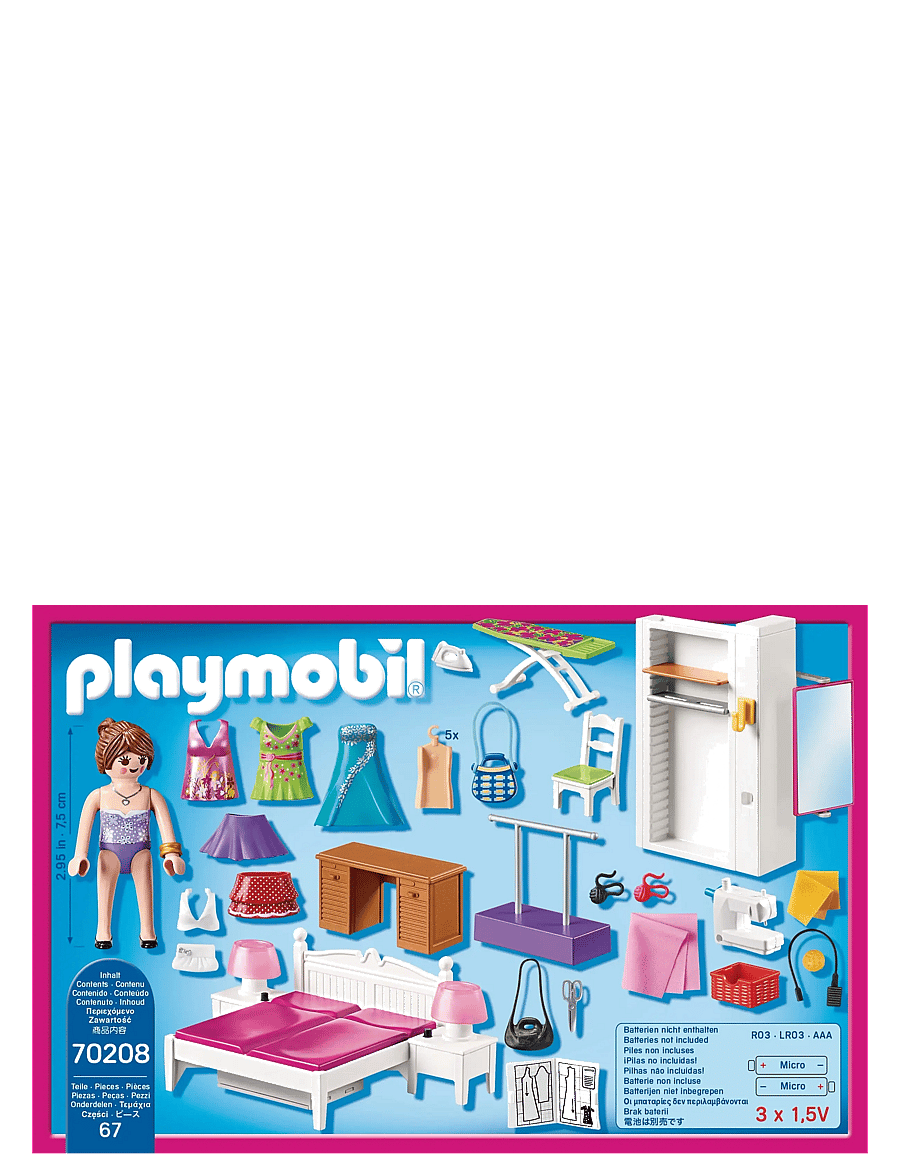 PLAYMOBIL - Bedroom with Sewing Corner - playmobil dollhouse - multicolored - 1