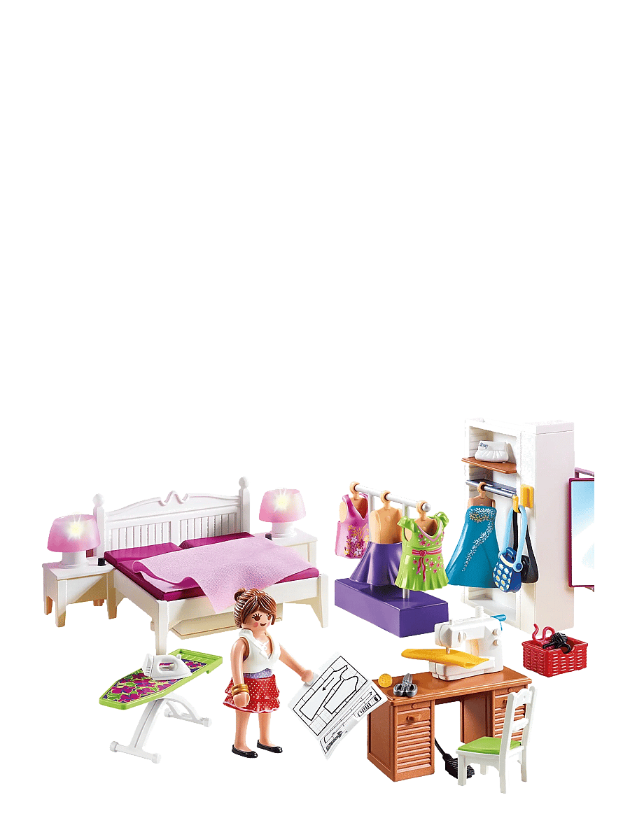 PLAYMOBIL - Bedroom with Sewing Corner - playmobil dollhouse - multicolored - 3